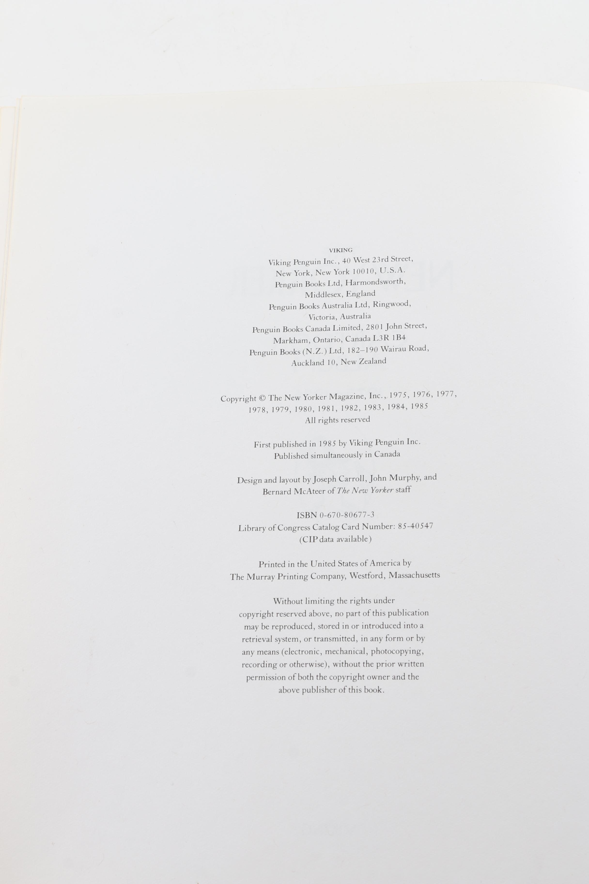 Art Gallery Collection Books and "The New Yorker Cartoon Album"