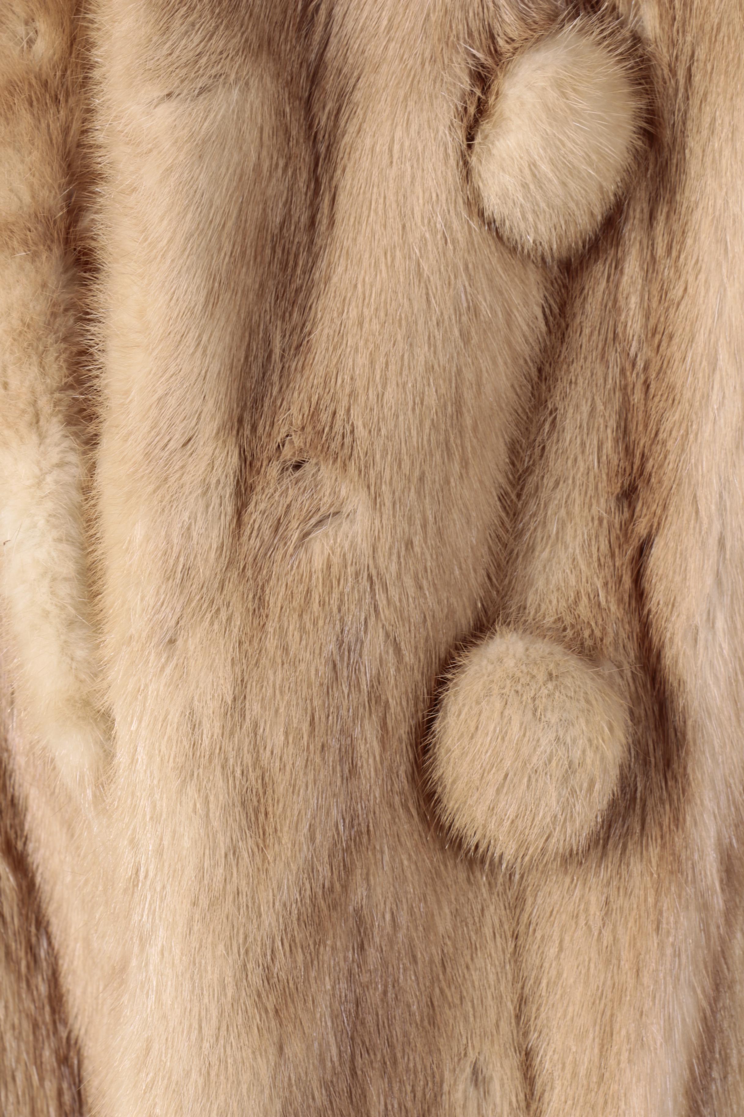 Vintage Custom Blonde Mink Fur Coat by Jack Slade Furs