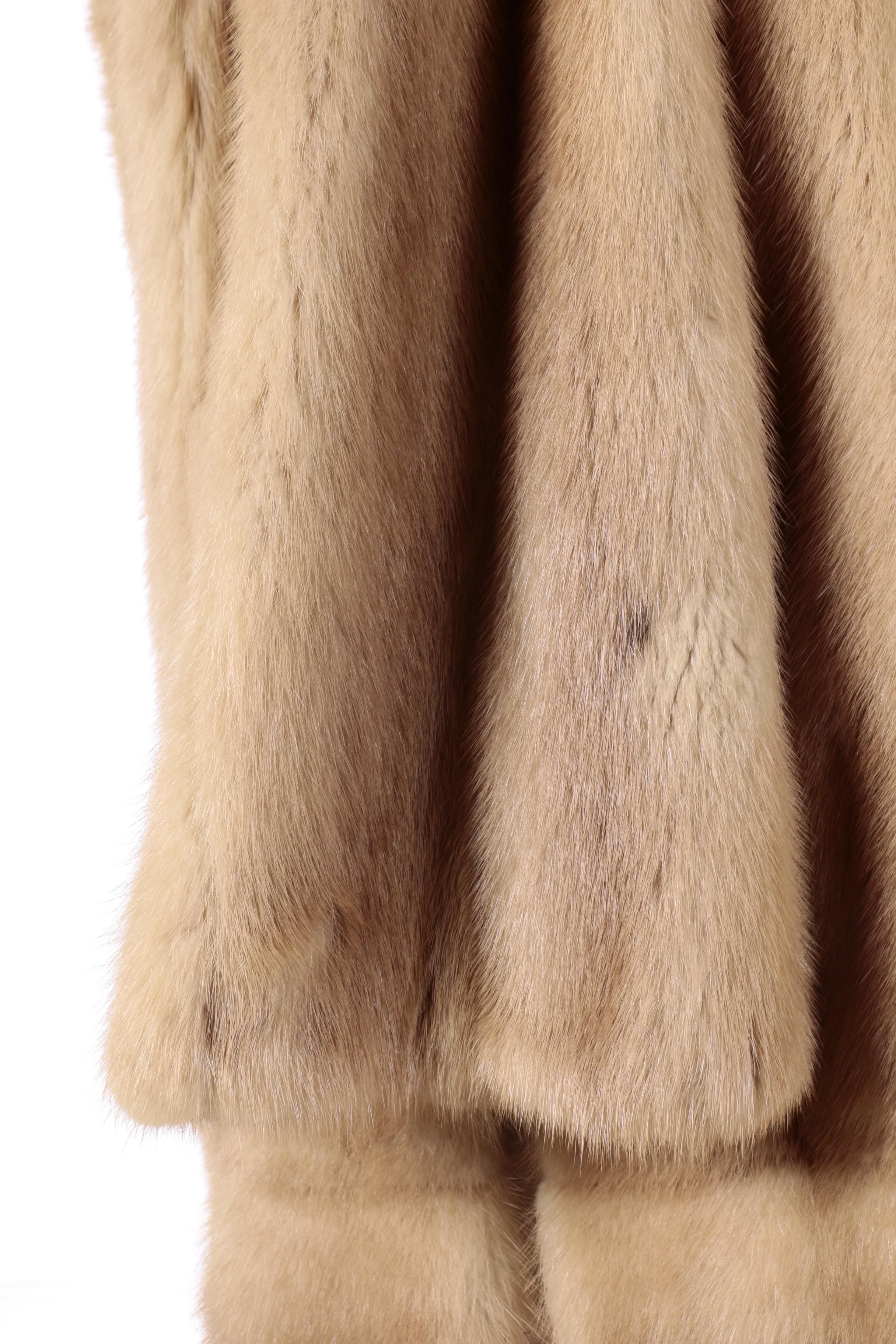 Vintage Custom Blonde Mink Fur Coat by Jack Slade Furs