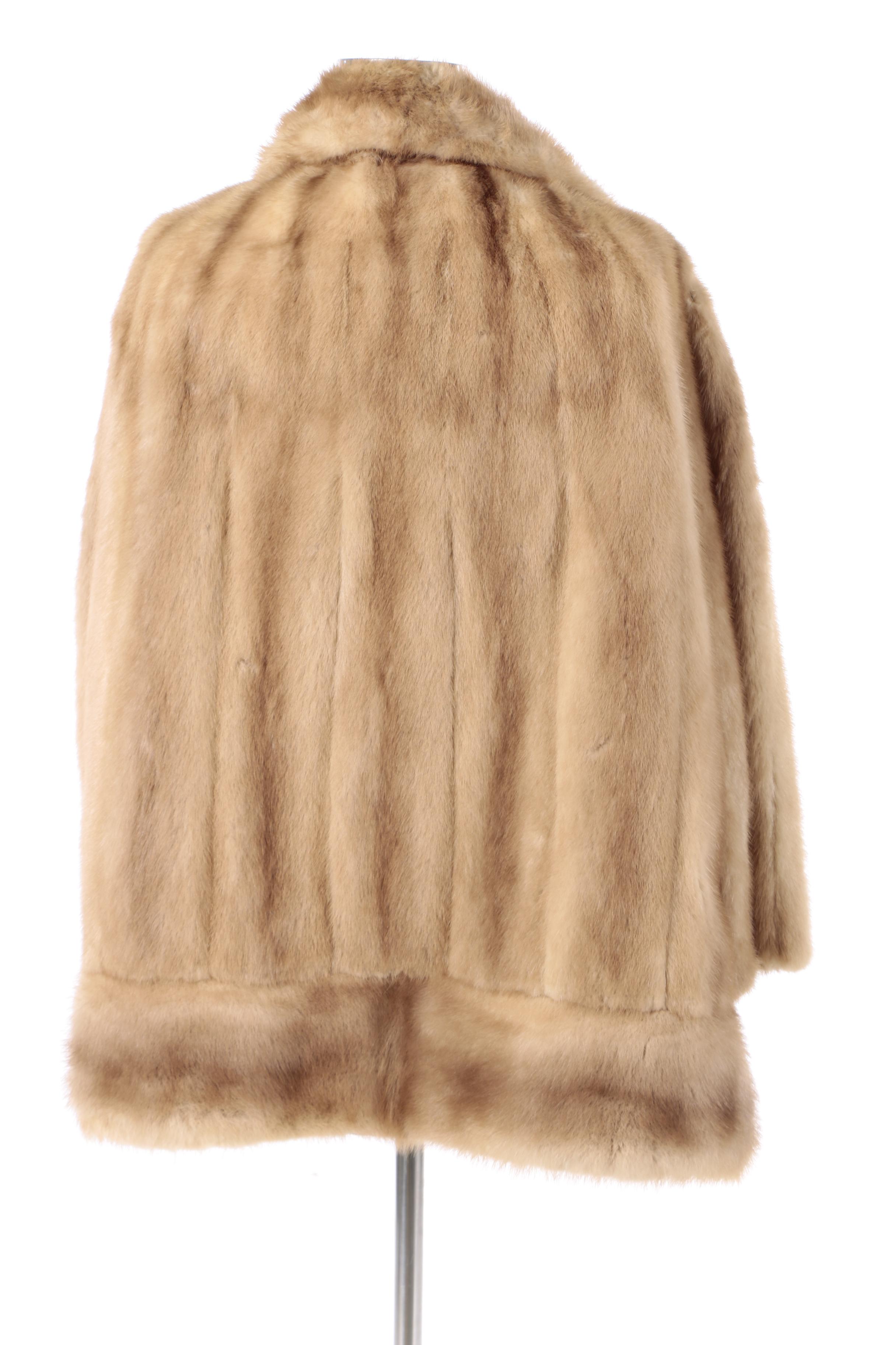 Vintage Custom Blonde Mink Fur Coat by Jack Slade Furs