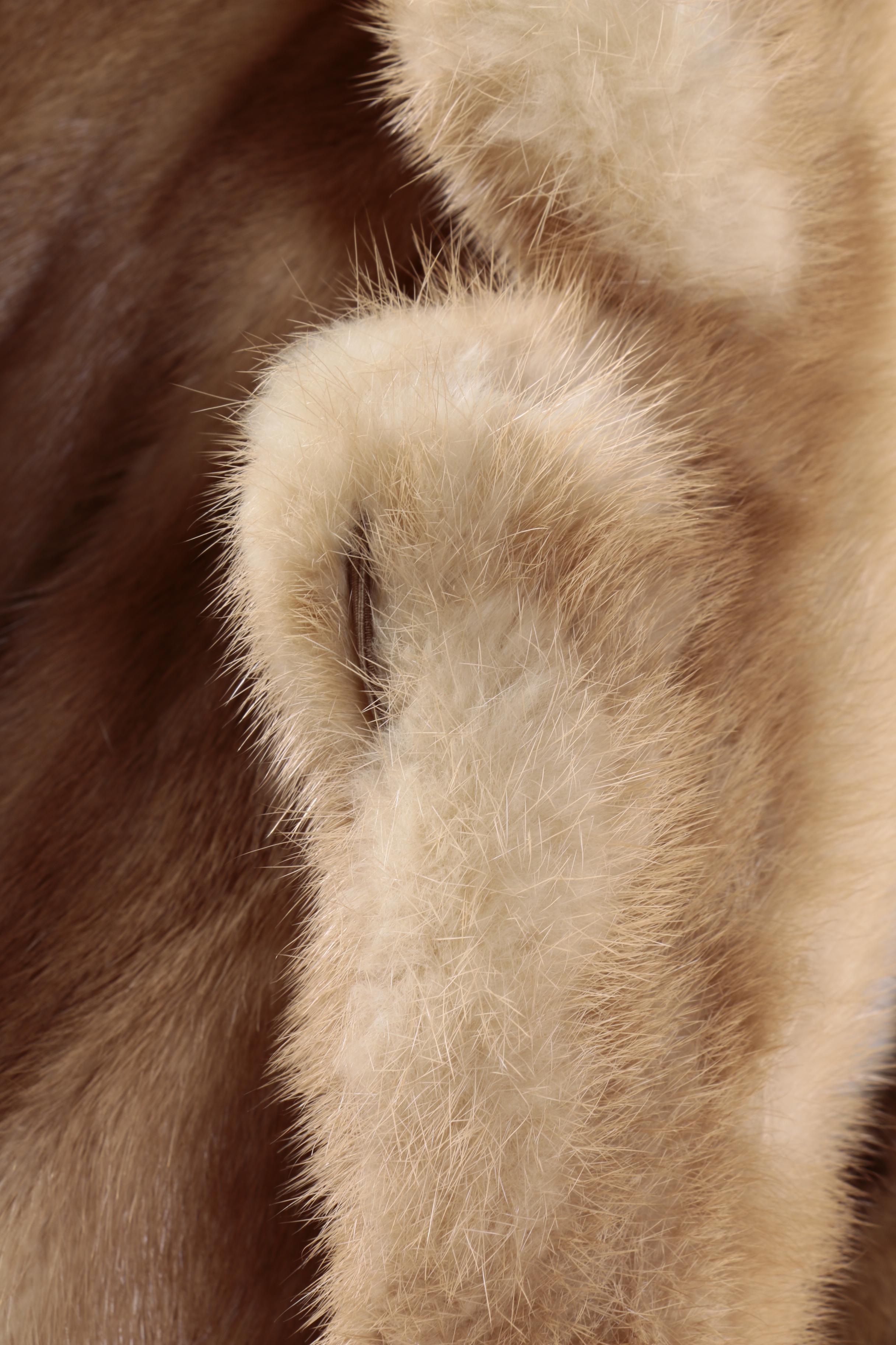 Vintage Custom Blonde Mink Fur Coat by Jack Slade Furs