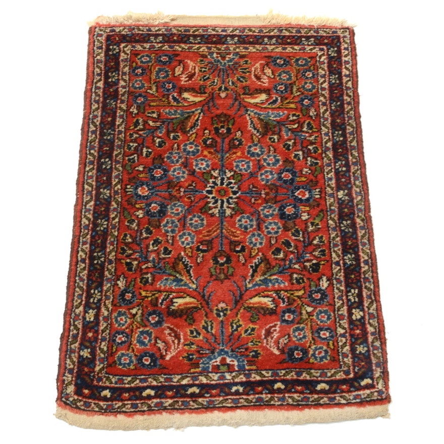 Hand-Knotted Persian Mehriban Wool Accent Rug