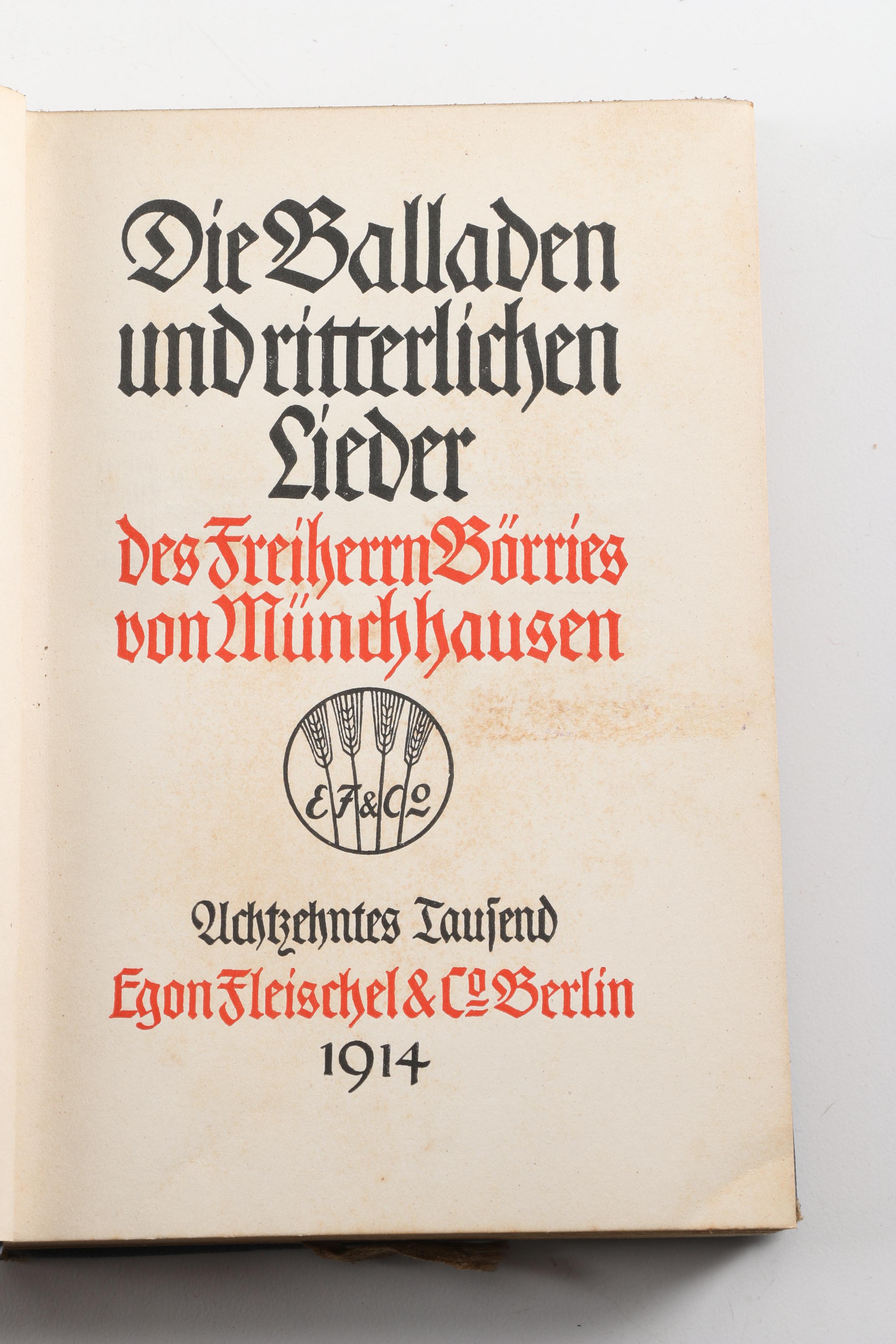 Vintage German-Language Novels and Other Works