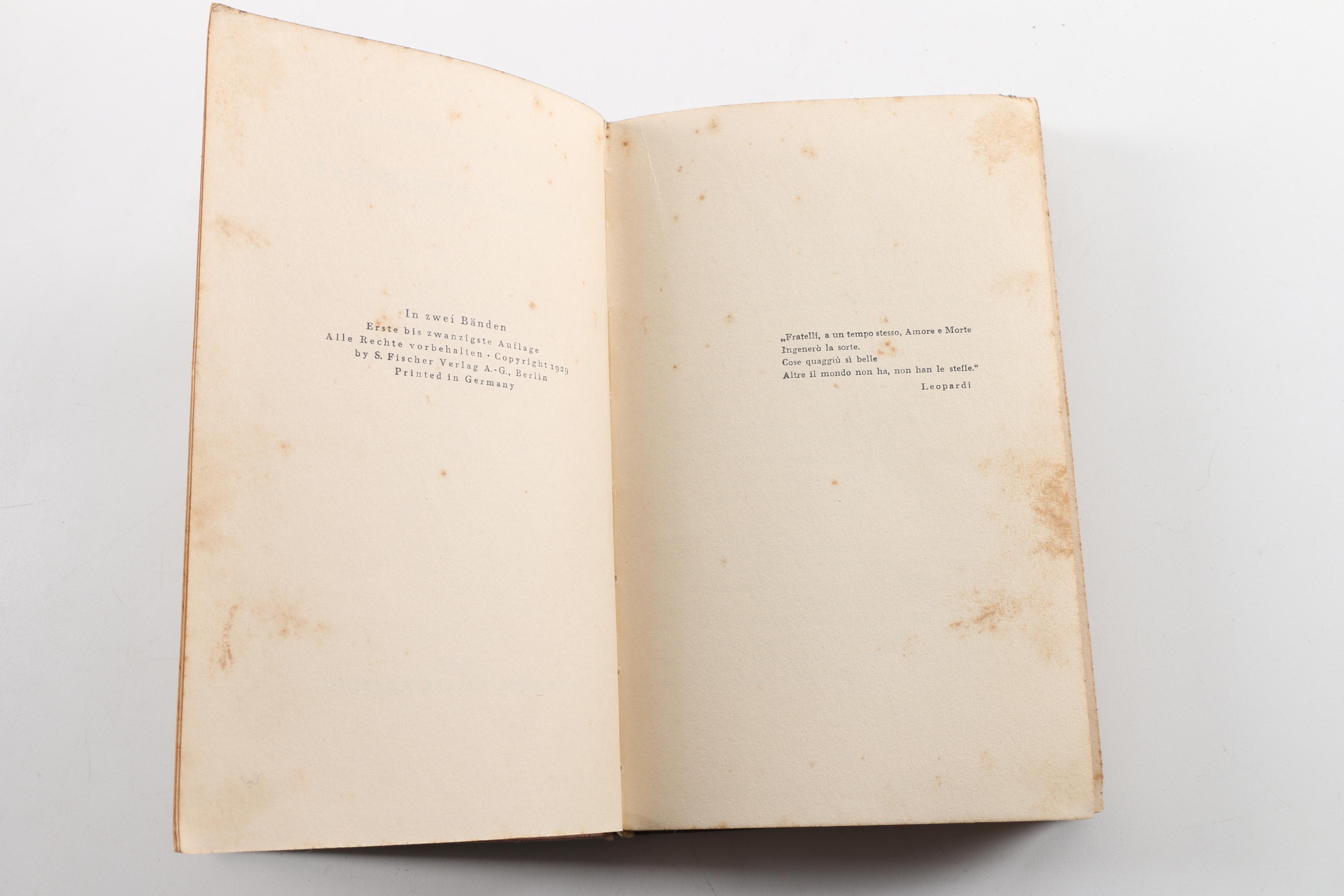 Vintage German-Language Novels and Other Works