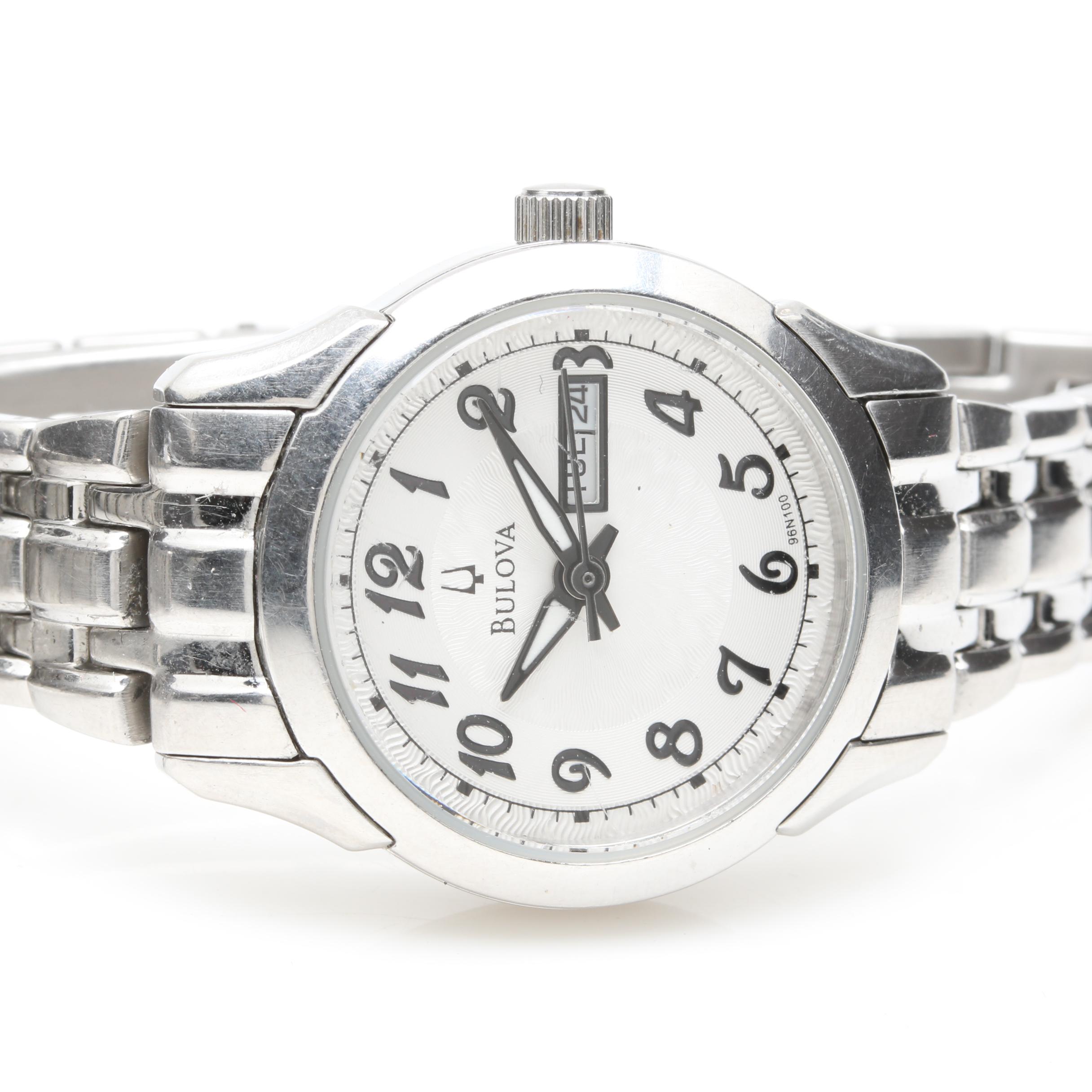 Stainless Steel Analog Watches Including Skagen and Bulova