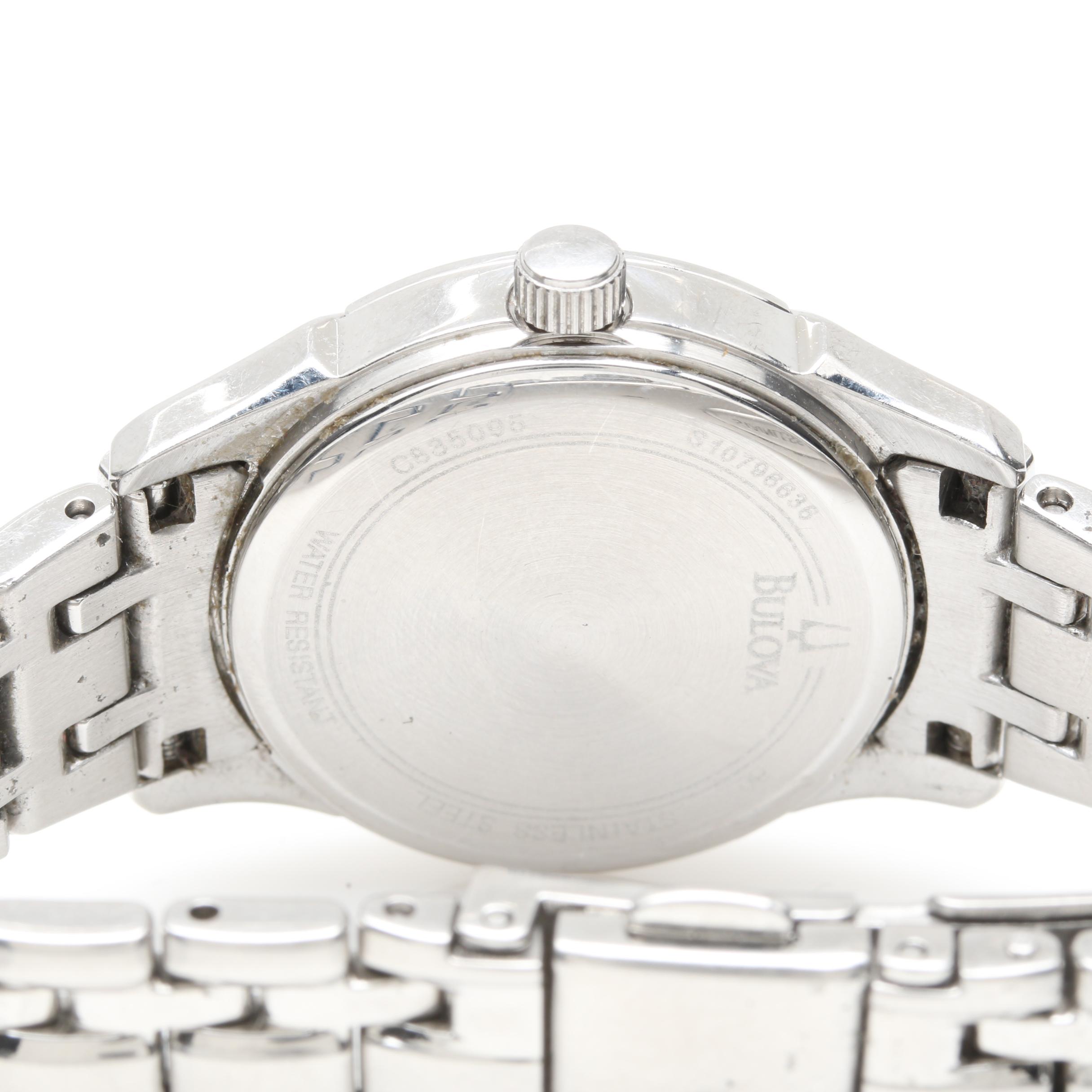 Stainless Steel Analog Watches Including Skagen and Bulova