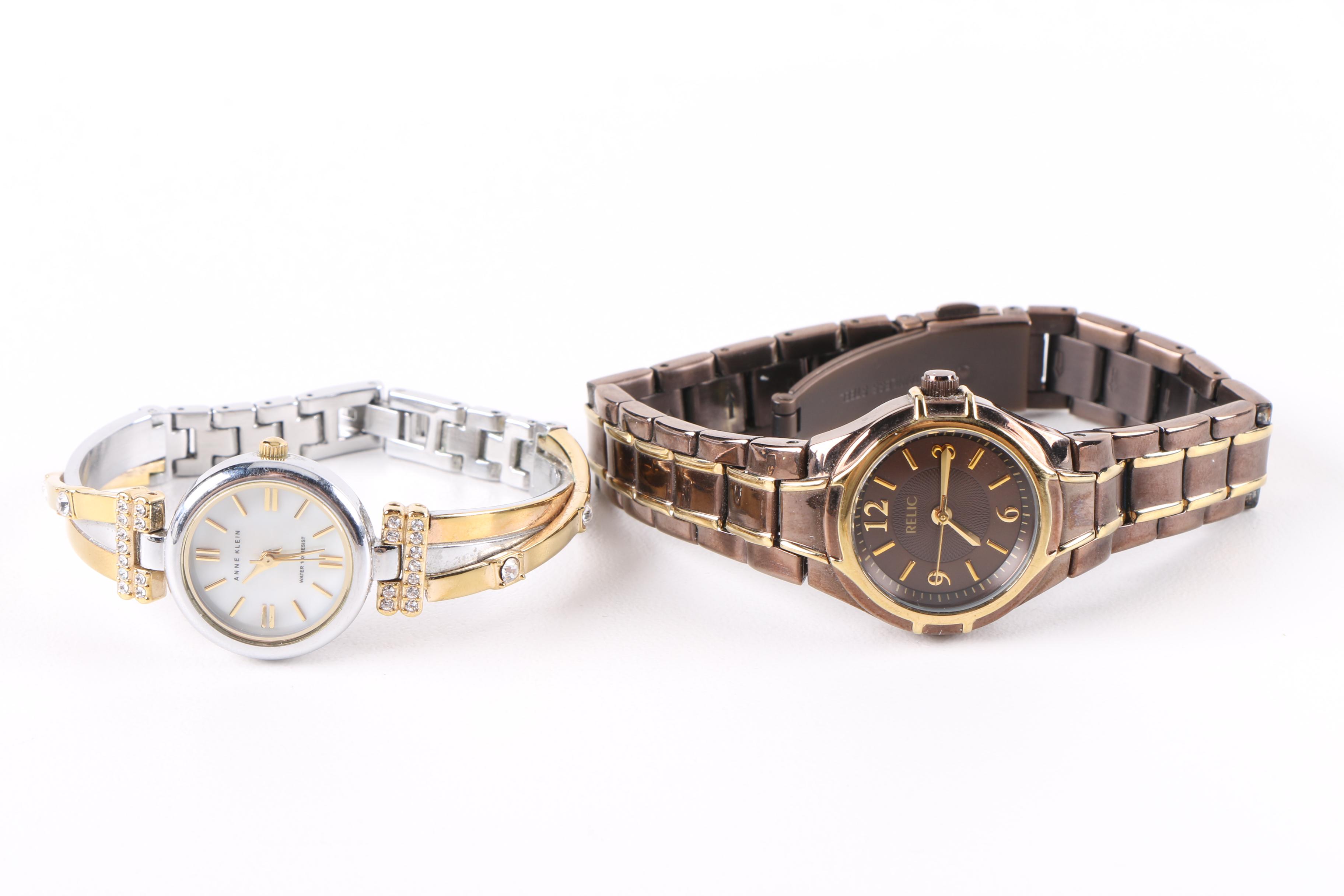 Collection of Anne Klein and Relic Watches