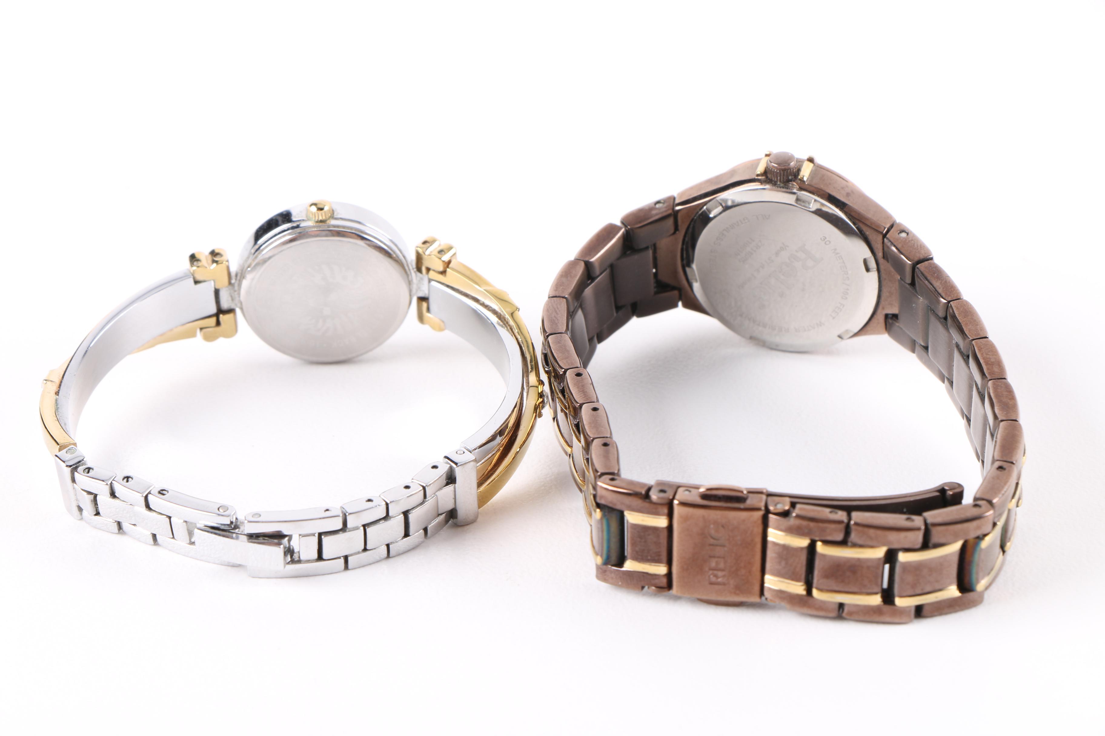 Collection of Anne Klein and Relic Watches