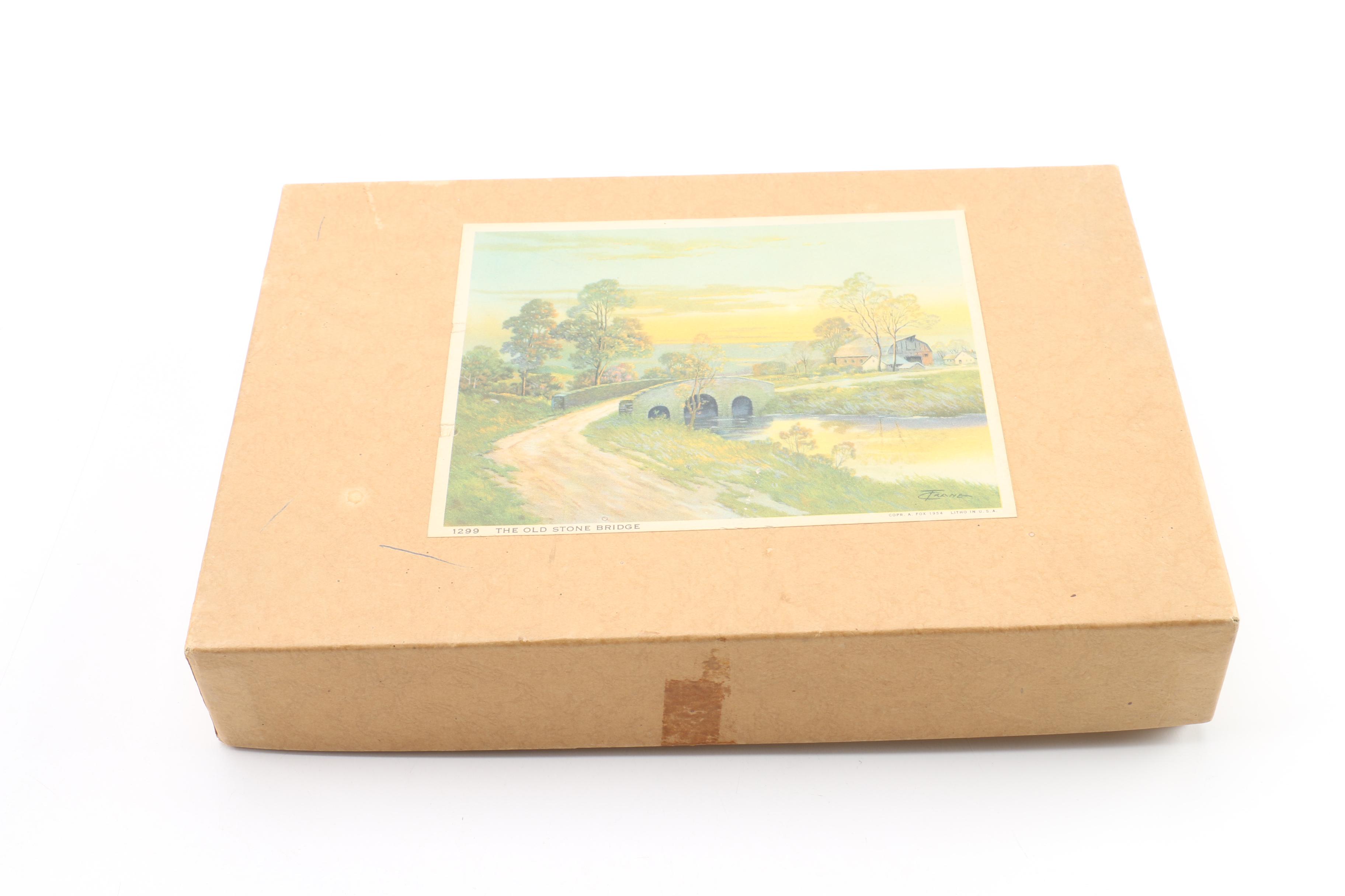 Vintage J. K. Straus Jigsaw Puzzles with Wood Pieces