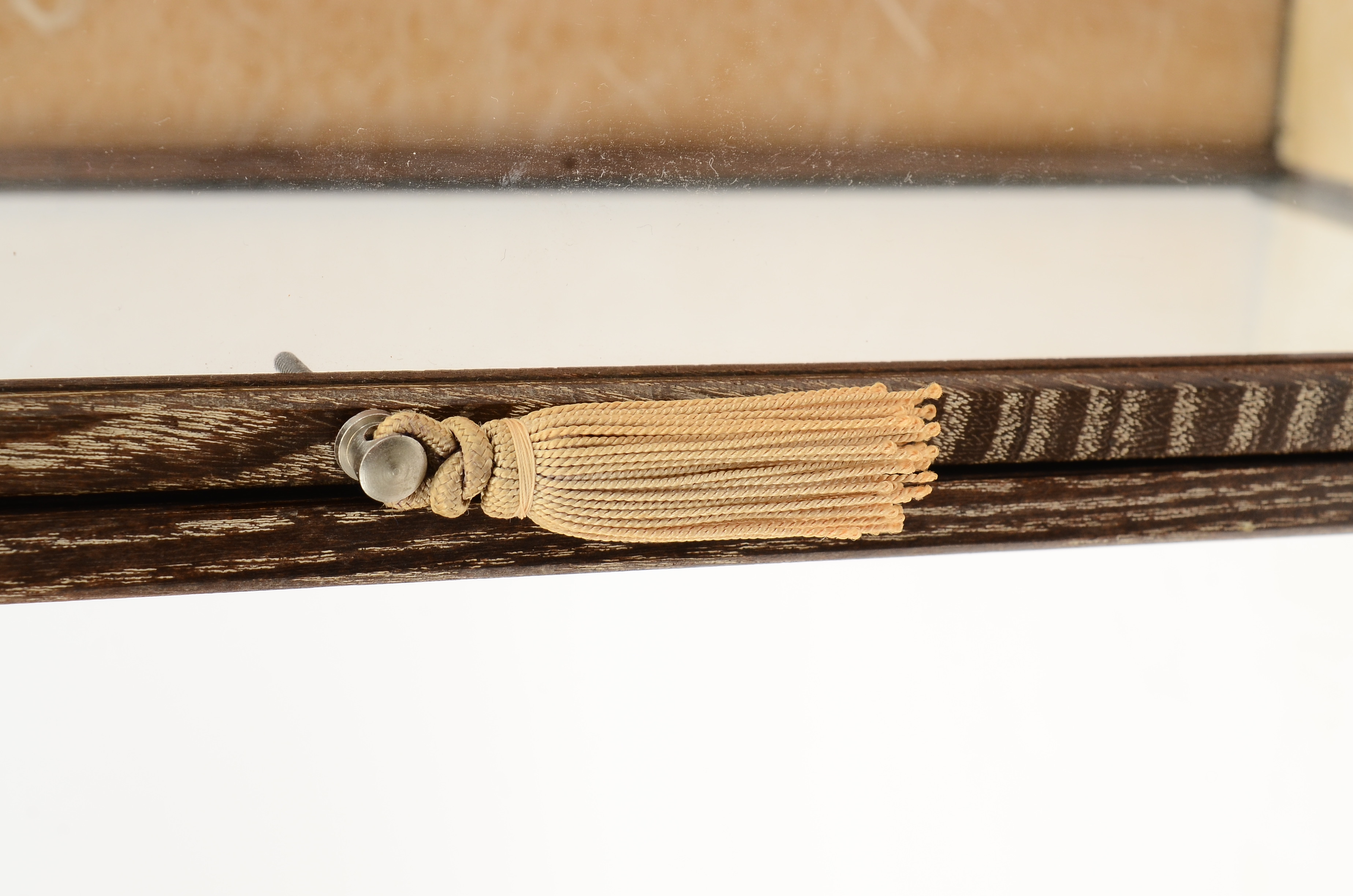 Japanese Female Figure with a Samurai Helmet and Glass Display Case