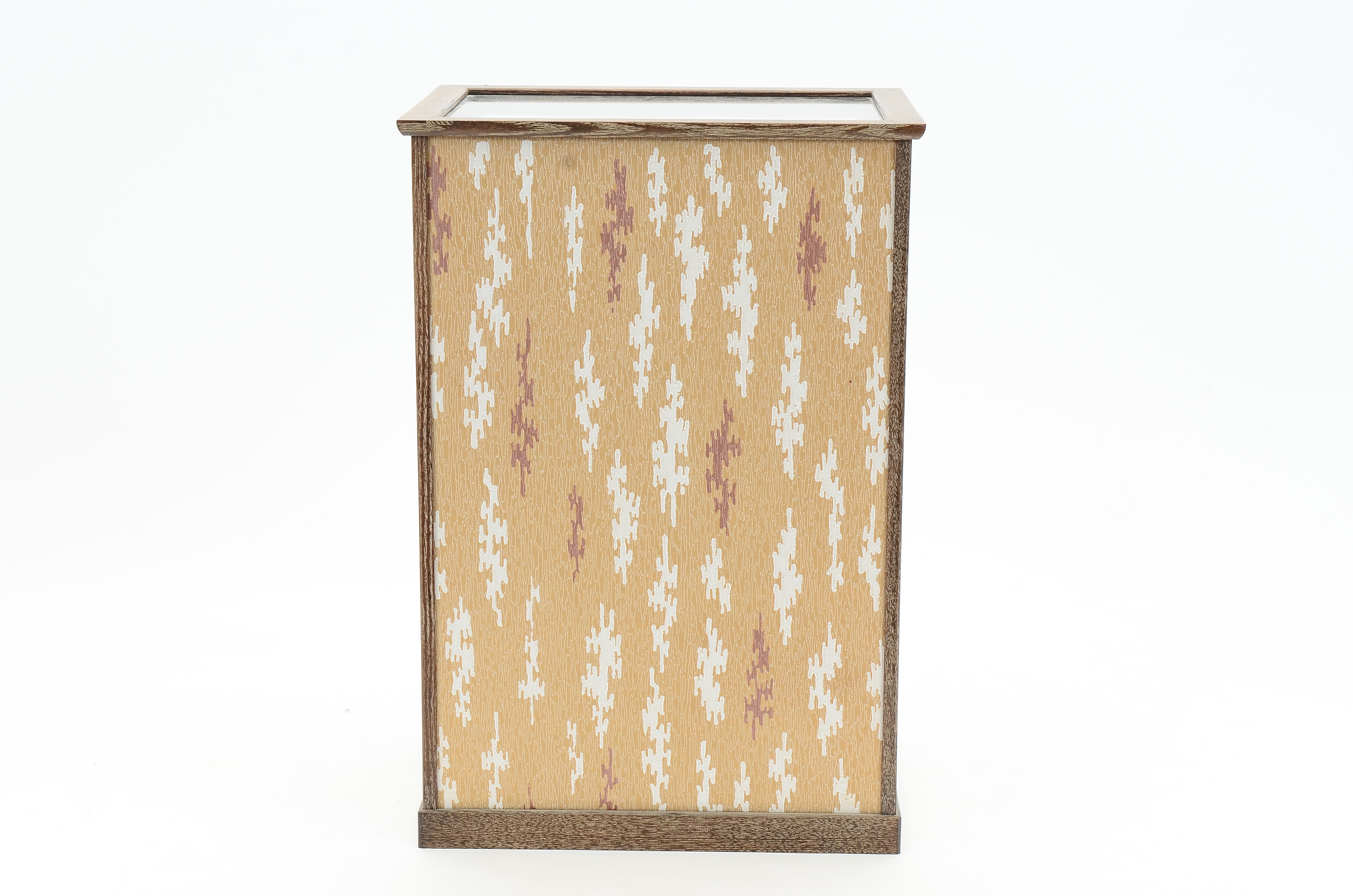 Japanese Female Figure with a Samurai Helmet and Glass Display Case