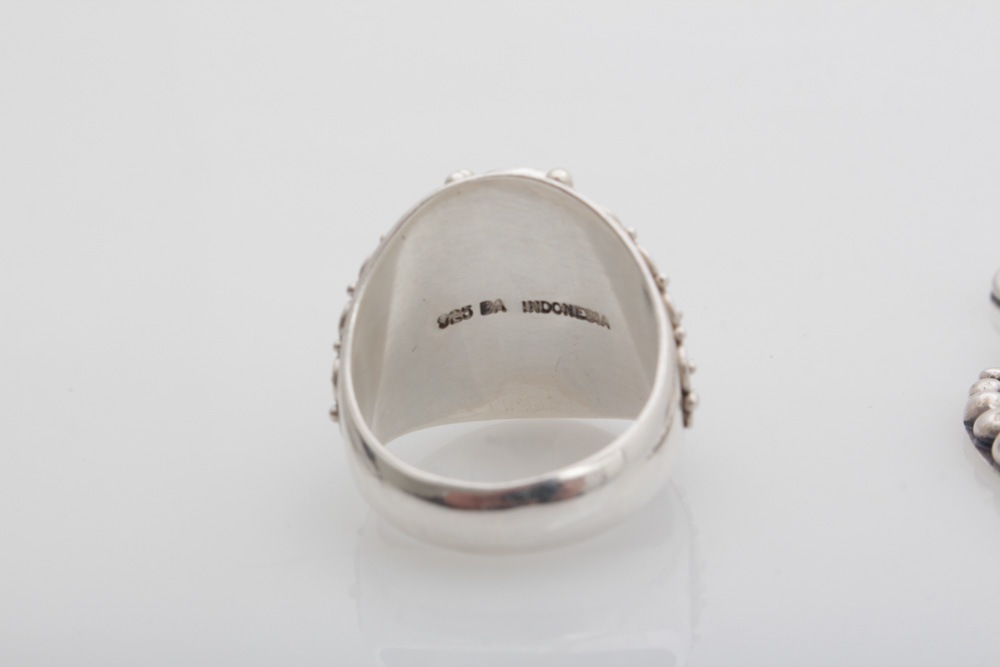 Suarti Bali Sterling Silver Mother of Pearl Pendants and Ring