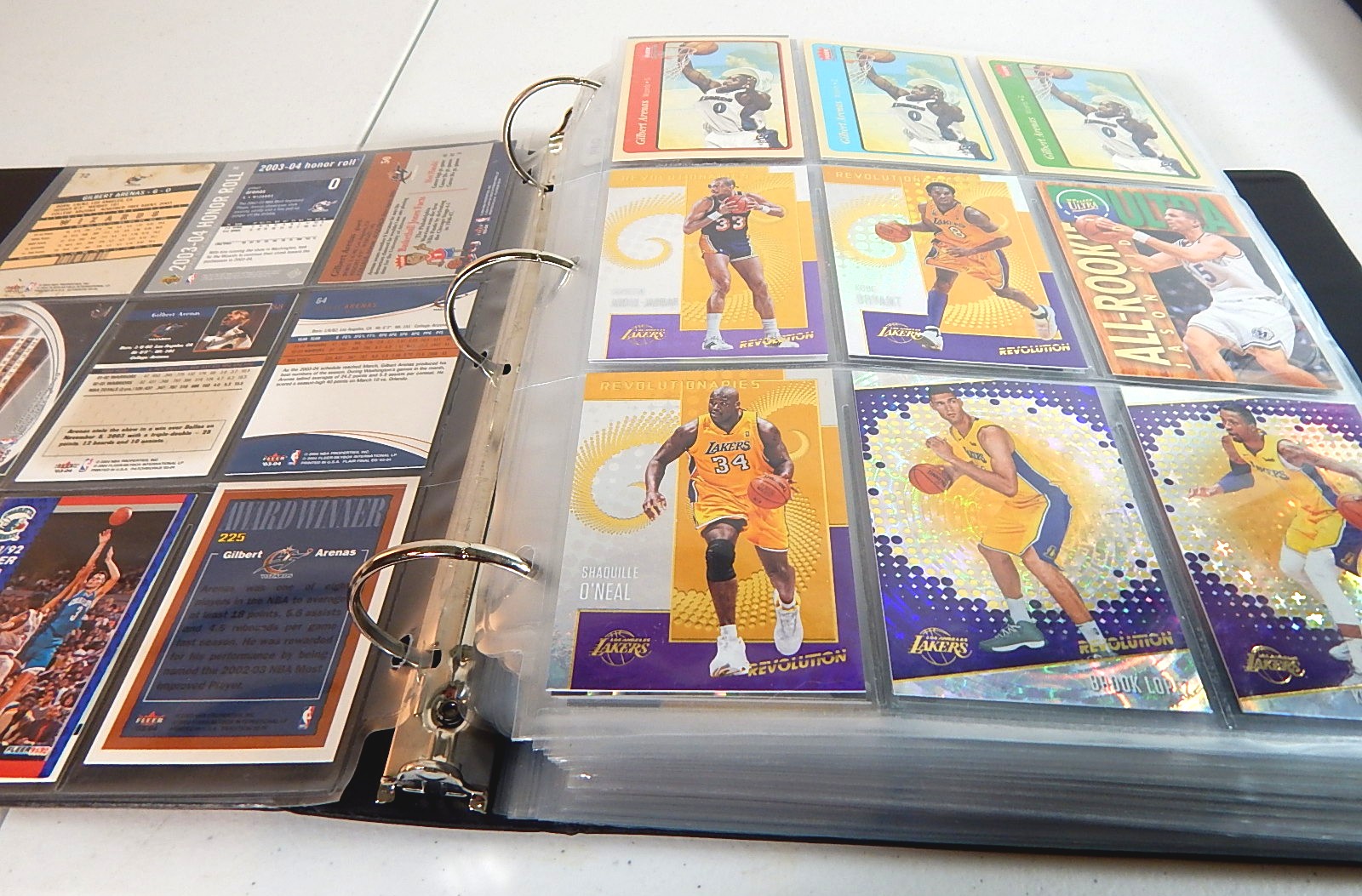 Large NBA Basketball Card Collection in Album - Around 300 Card Count