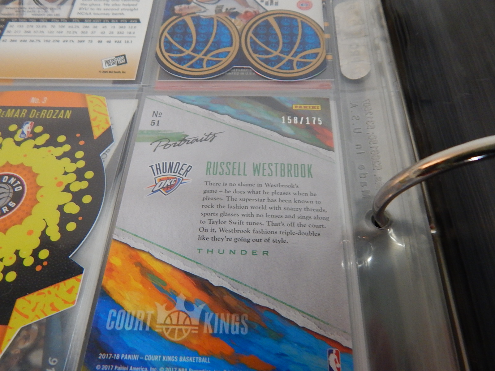 Large NBA Basketball Card Collection in Album - Around 300 Card Count