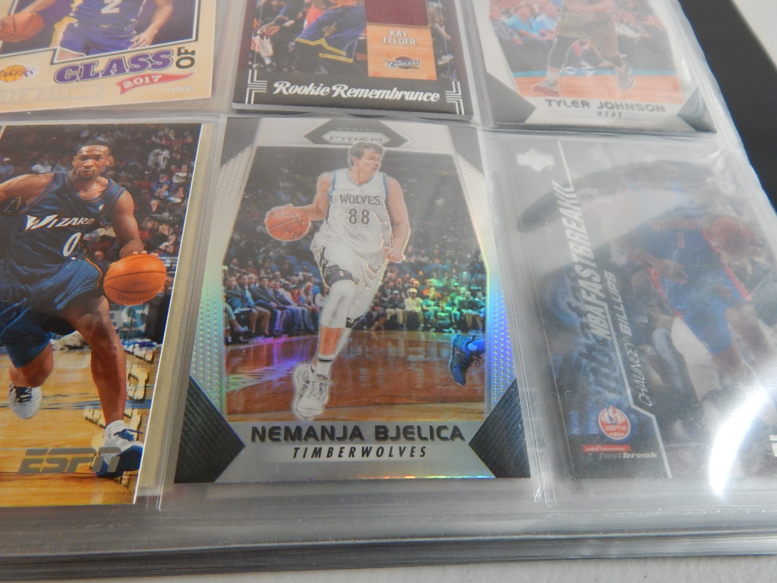 Large NBA Basketball Card Collection in Album - Around 300 Card Count