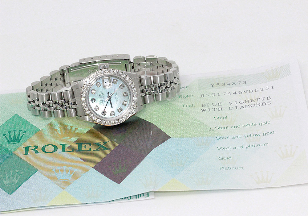 Rolex Datejust Stainless Steel and 0.80 CTW Diamond Watch