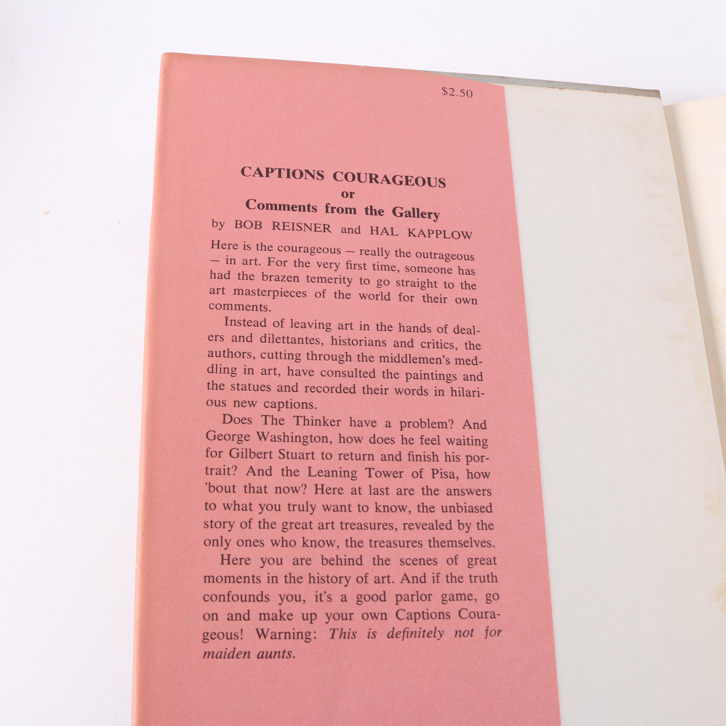 Art and History Books Including "Captions Courageous", "Twelve Against The Gods"