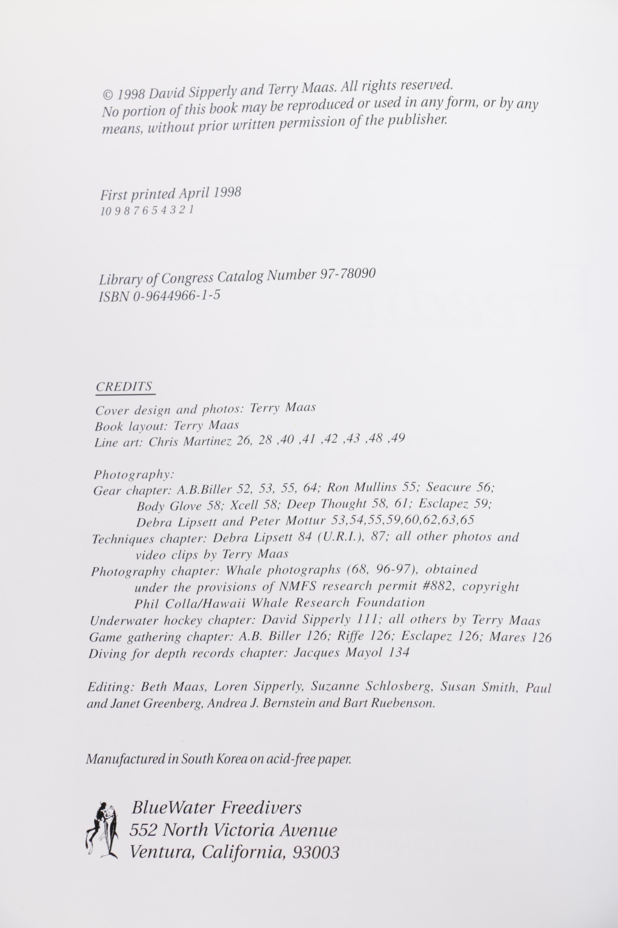 Free Diving and Scuba Diving Books with Weights and Accessories