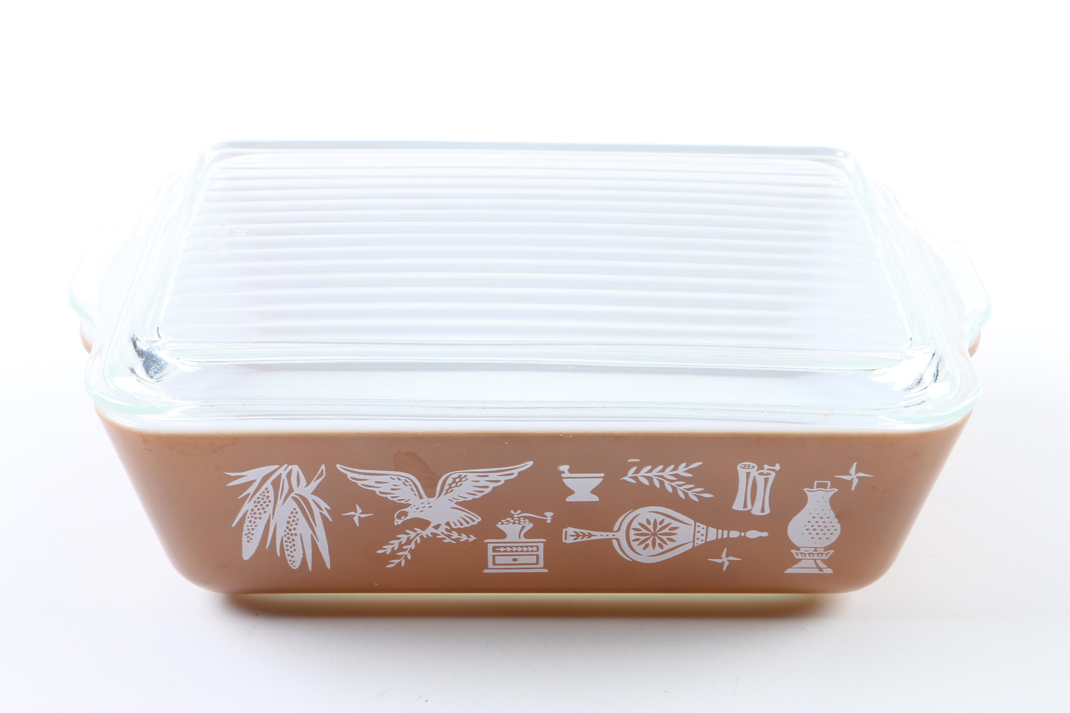 Pyrex "Early American" Refrigerator Dish Set, Circa 1962-1971