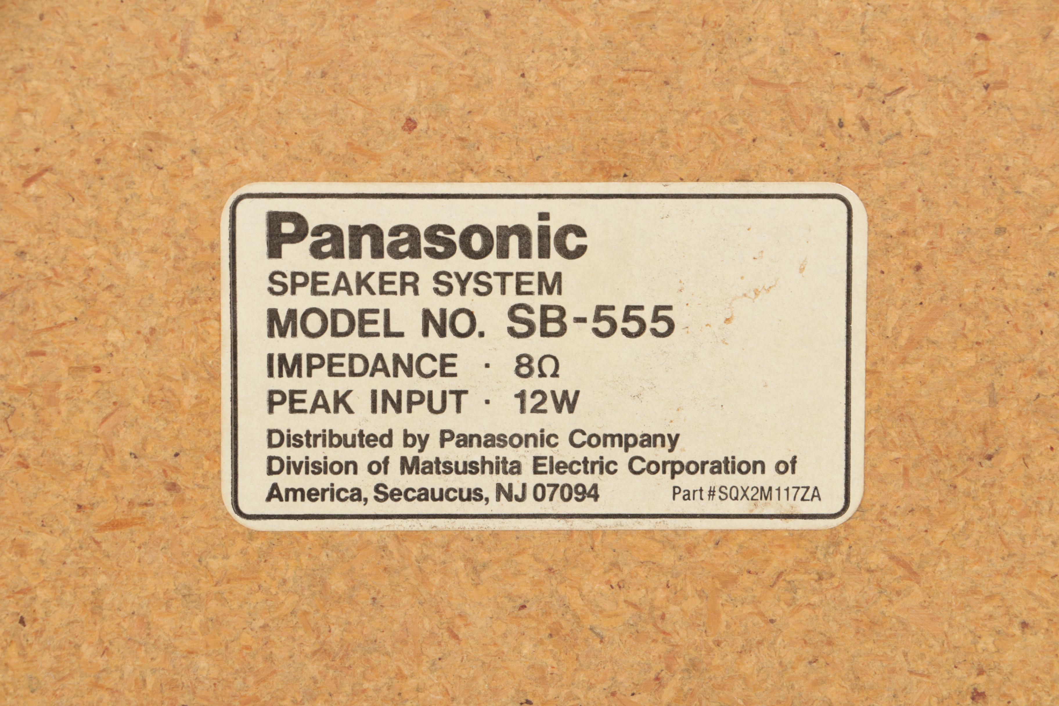 Vintage Panasonic Turntable, Television, Speakers, and Radio Tuners