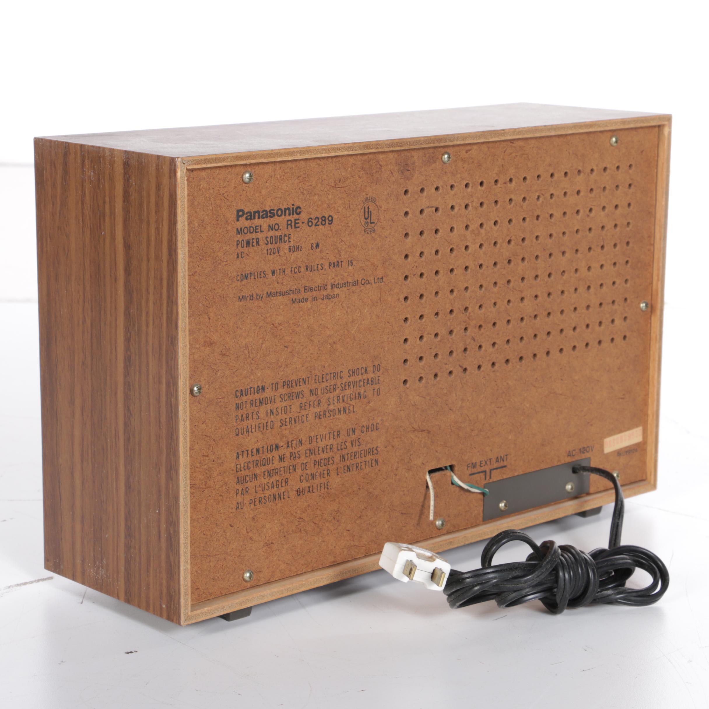 Vintage Panasonic Turntable, Television, Speakers, and Radio Tuners