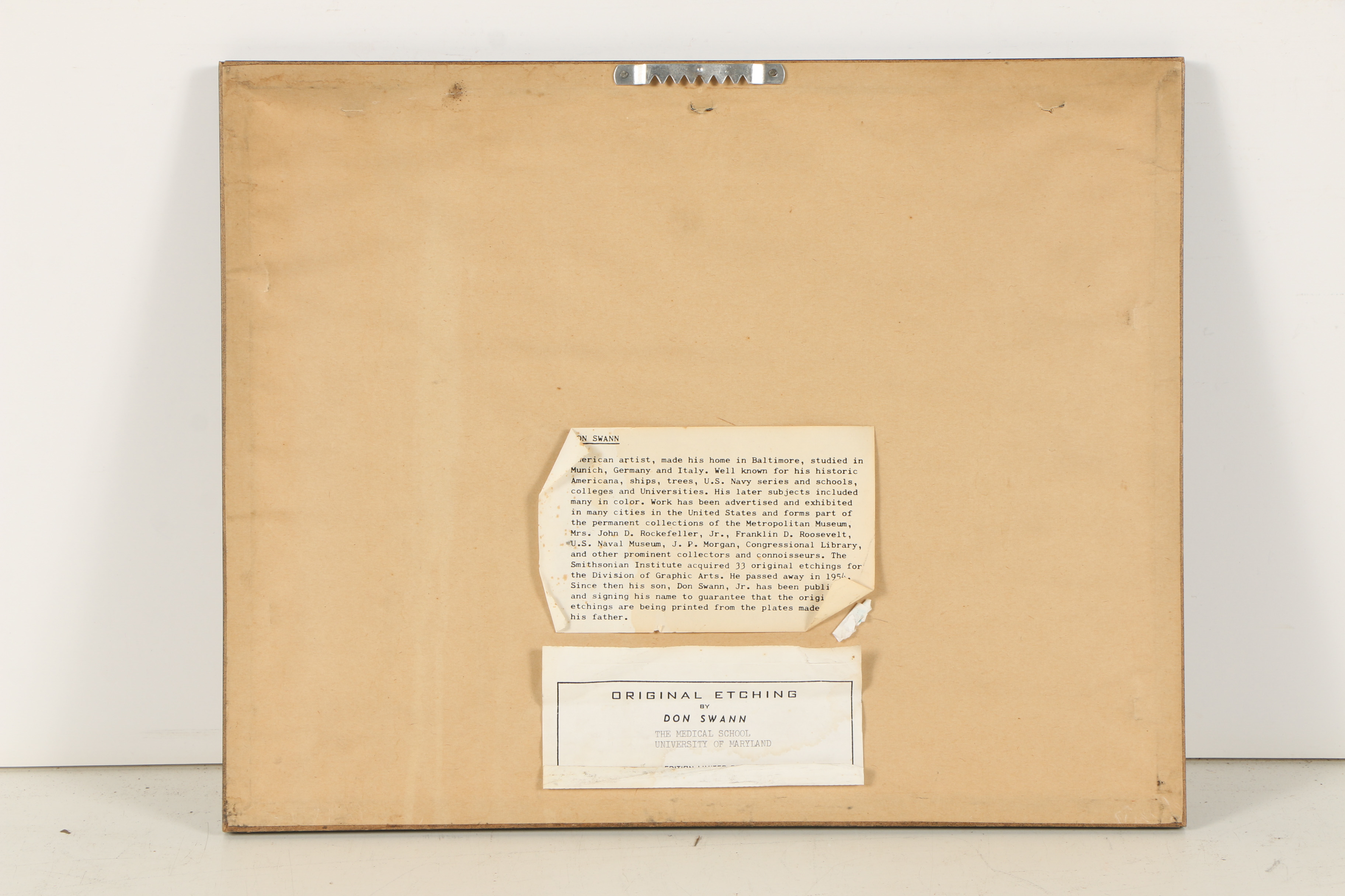 Don Swann Etching "The Medical School - University of Maryland"