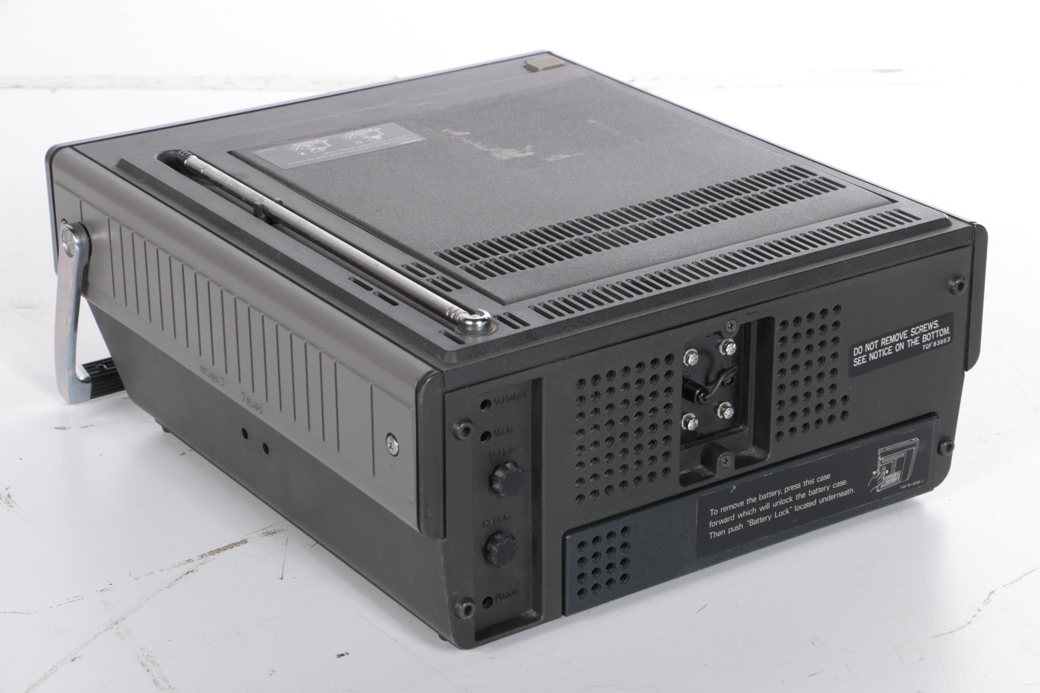 Vintage Panasonic Turntable, Television, Speakers, and Radio Tuners