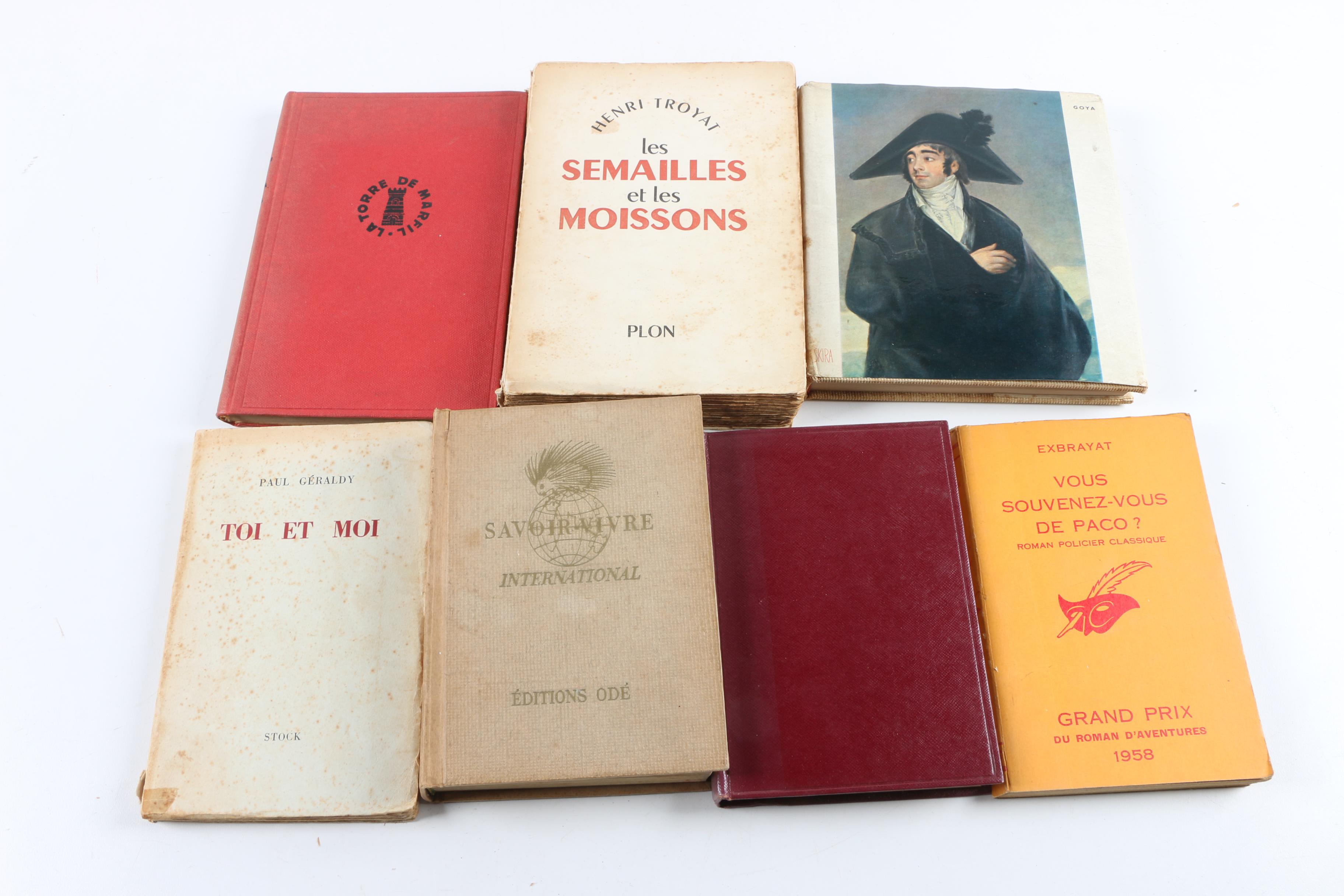 Assortment of French-Language Books Including Art