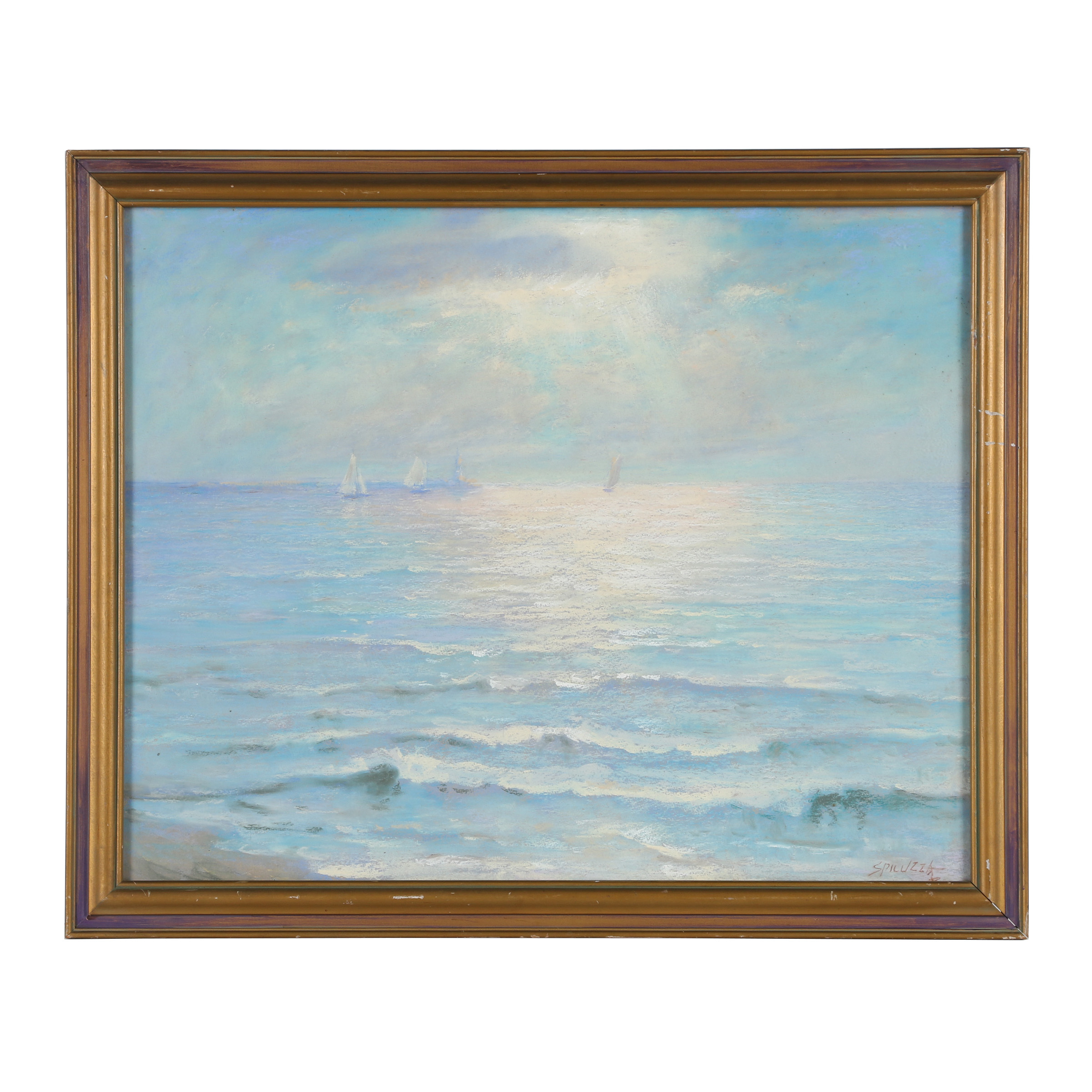 Francesco Spicuzza Pastel Drawing "Bradford Beach"