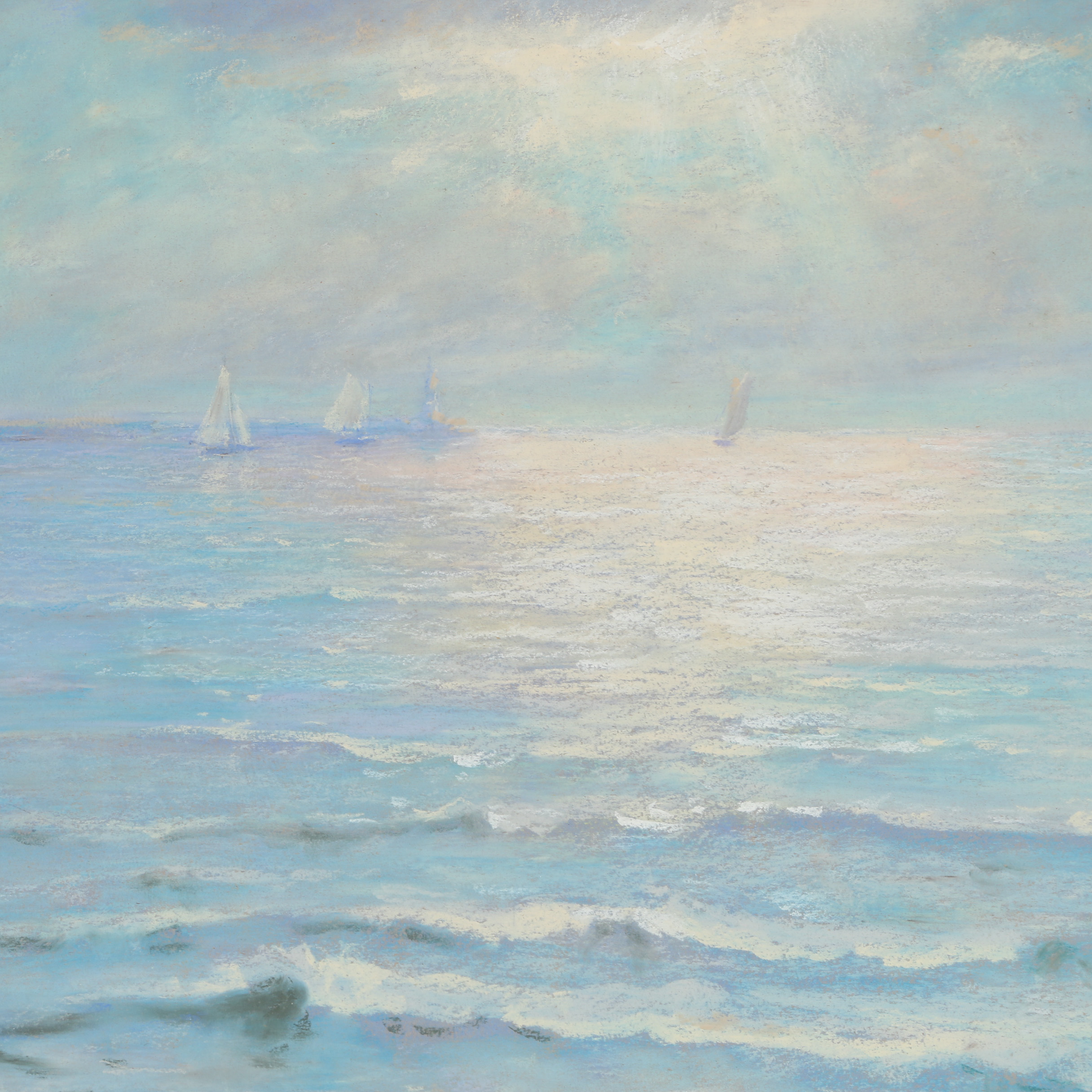 Francesco Spicuzza Pastel Drawing "Bradford Beach"