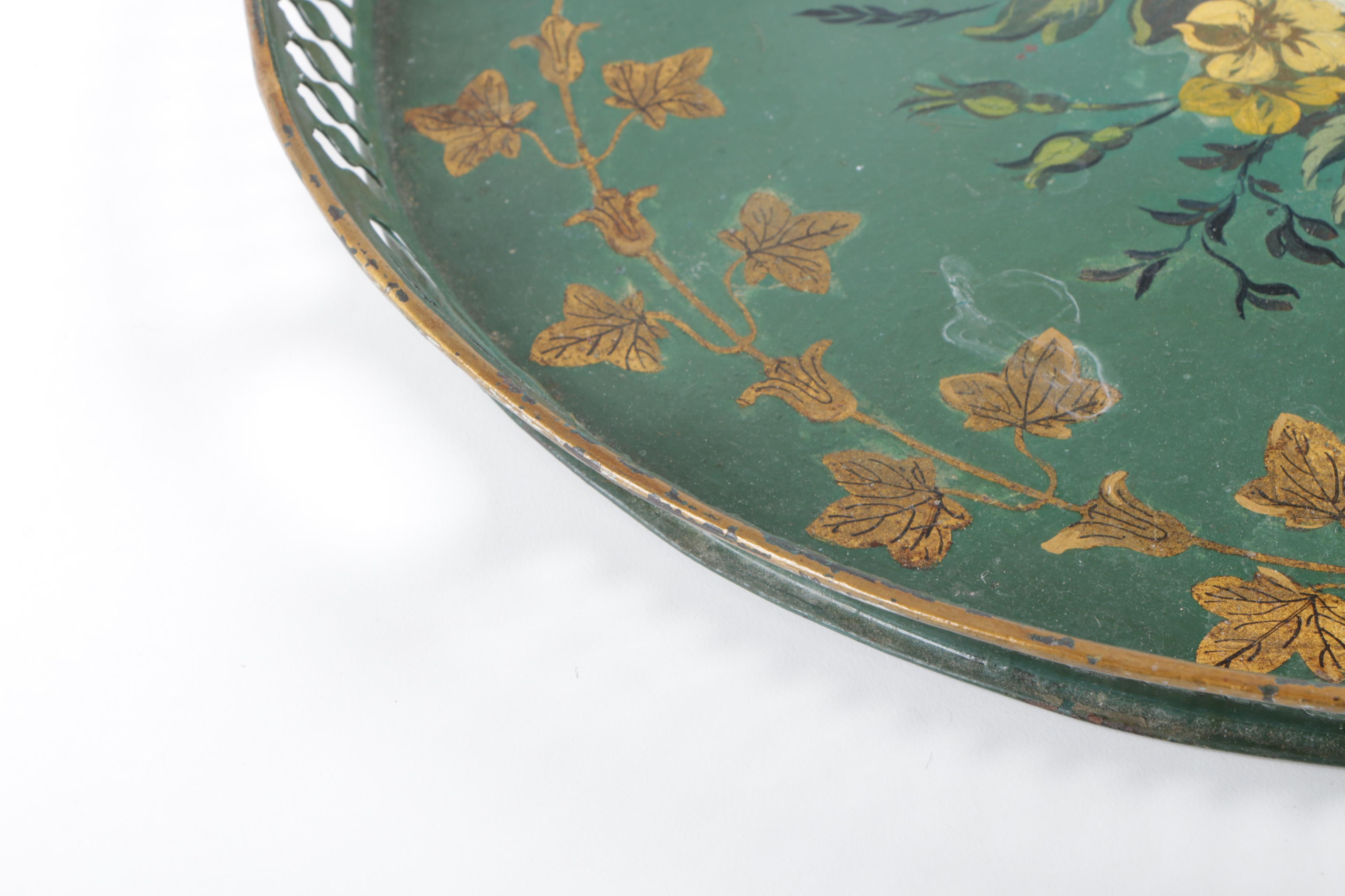 Tole Tray Accent Table