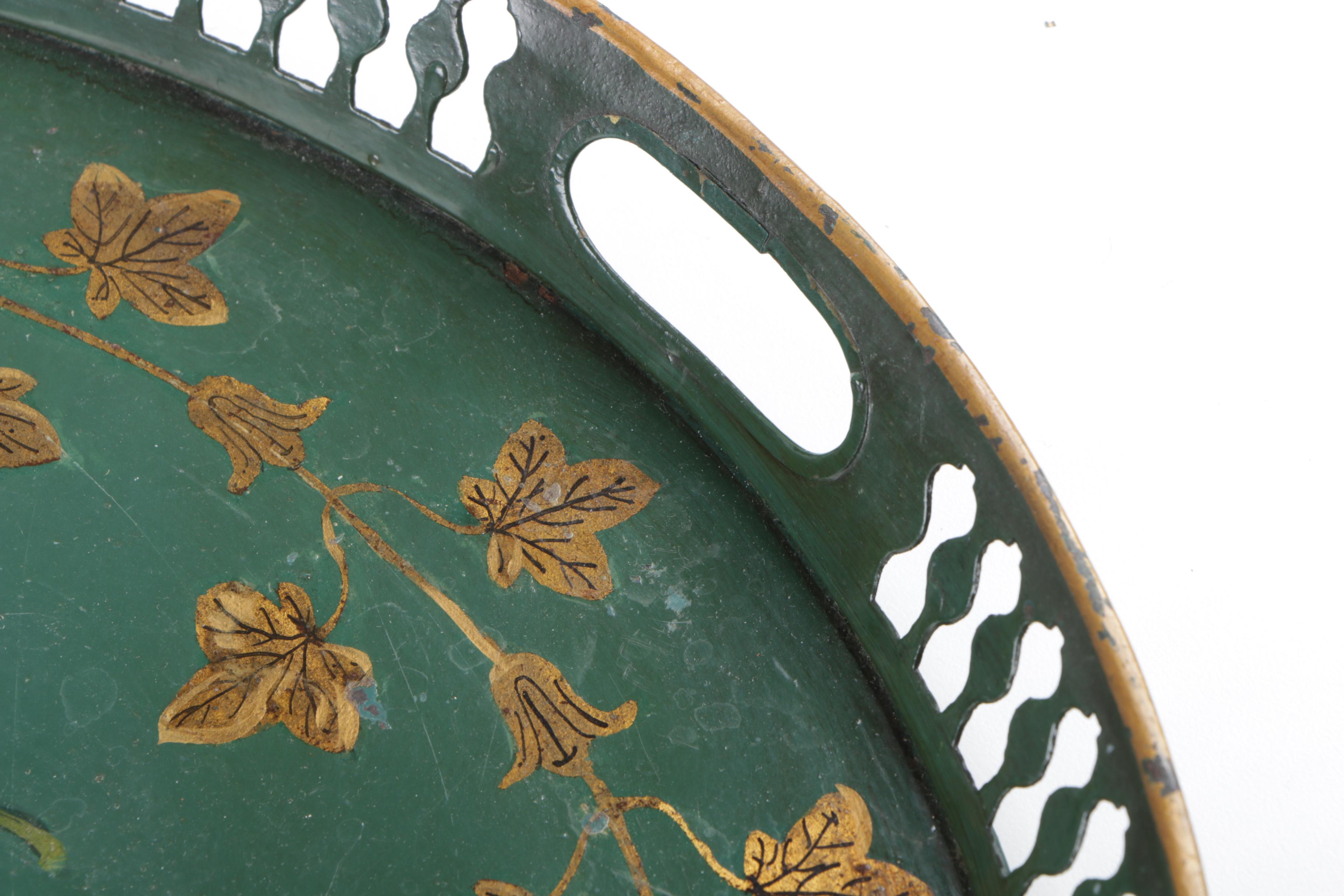 Tole Tray Accent Table