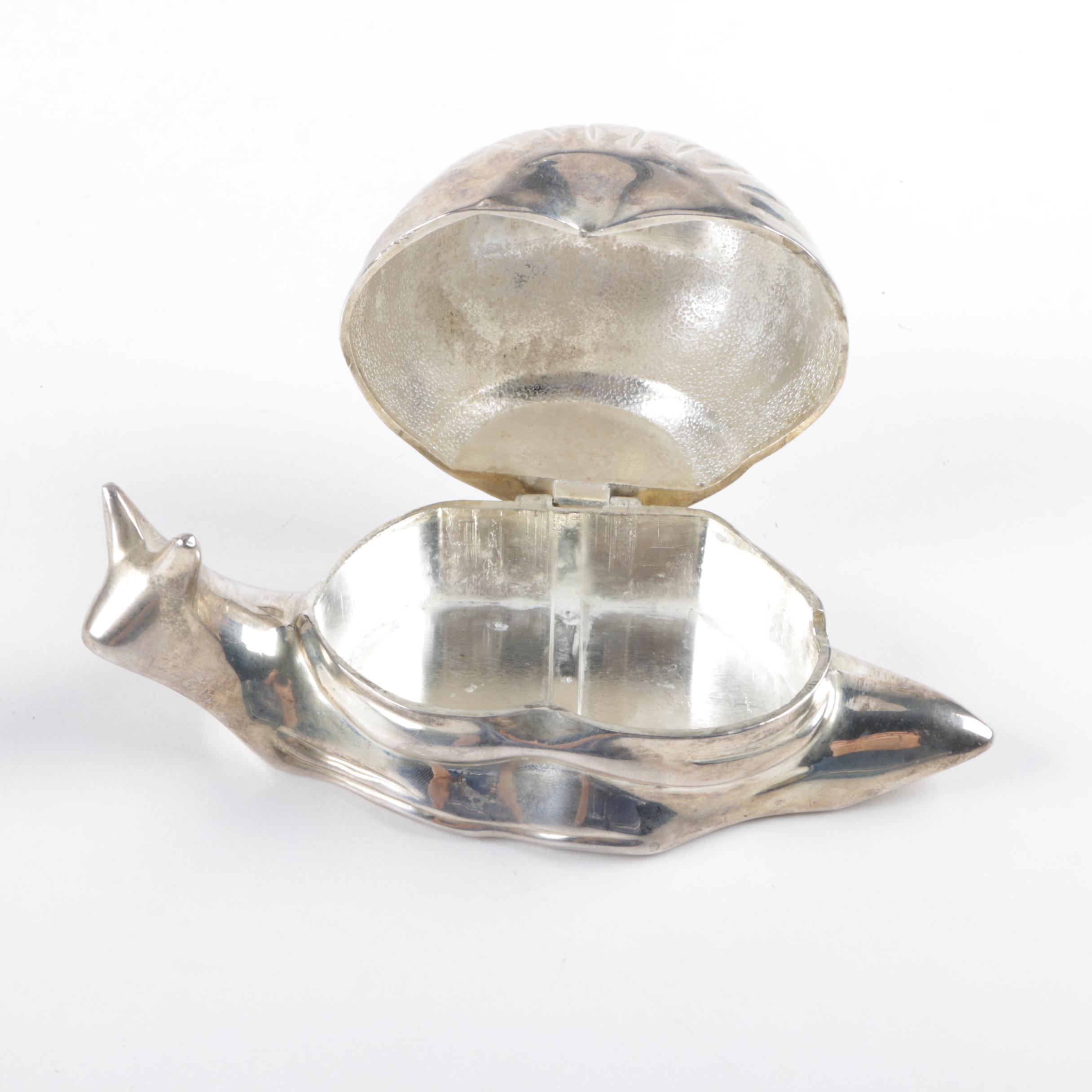 Zinc Snail Shaped Vanity Box