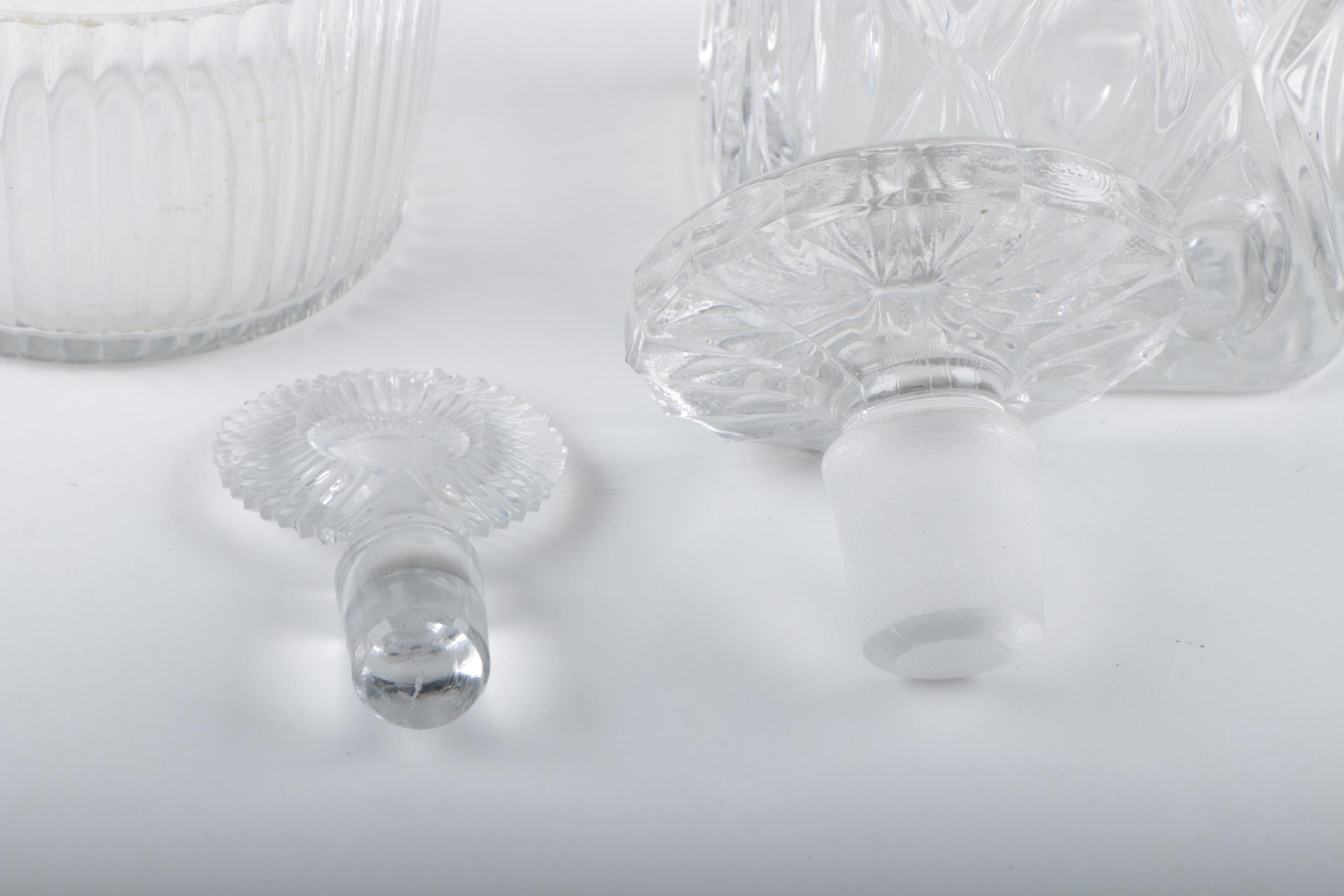 Antique Georgian Glass and Imperial Glass-Ohio "Cape Cod" Decanters