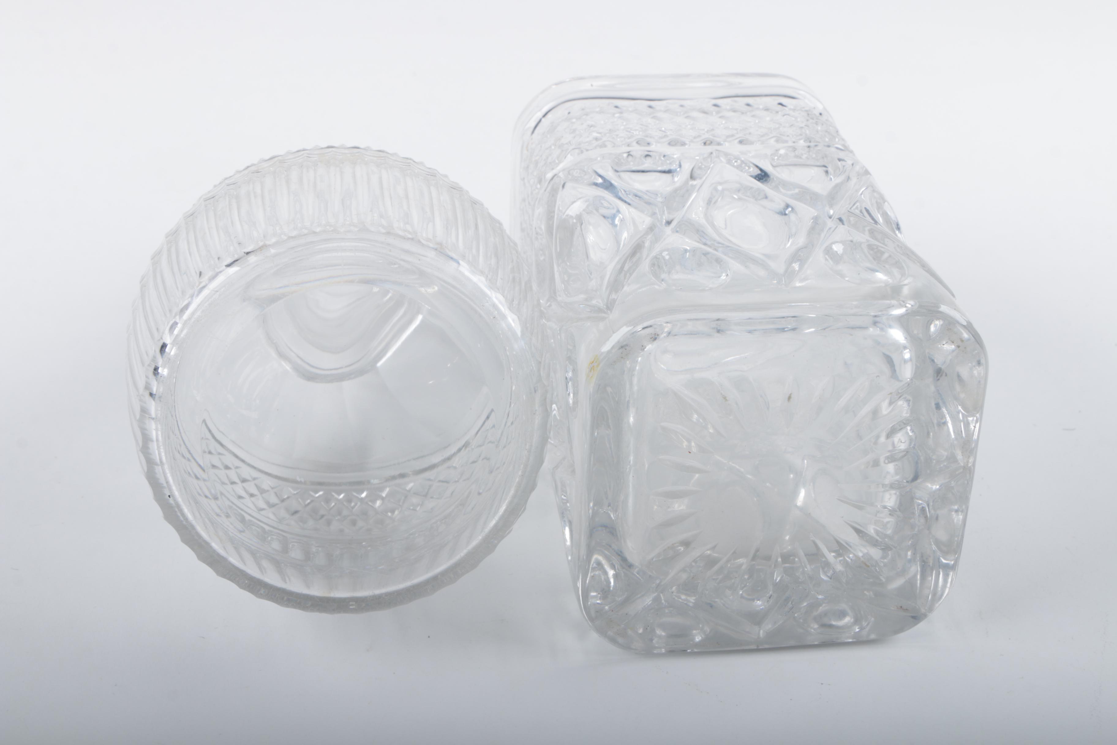 Antique Georgian Glass and Imperial Glass-Ohio "Cape Cod" Decanters