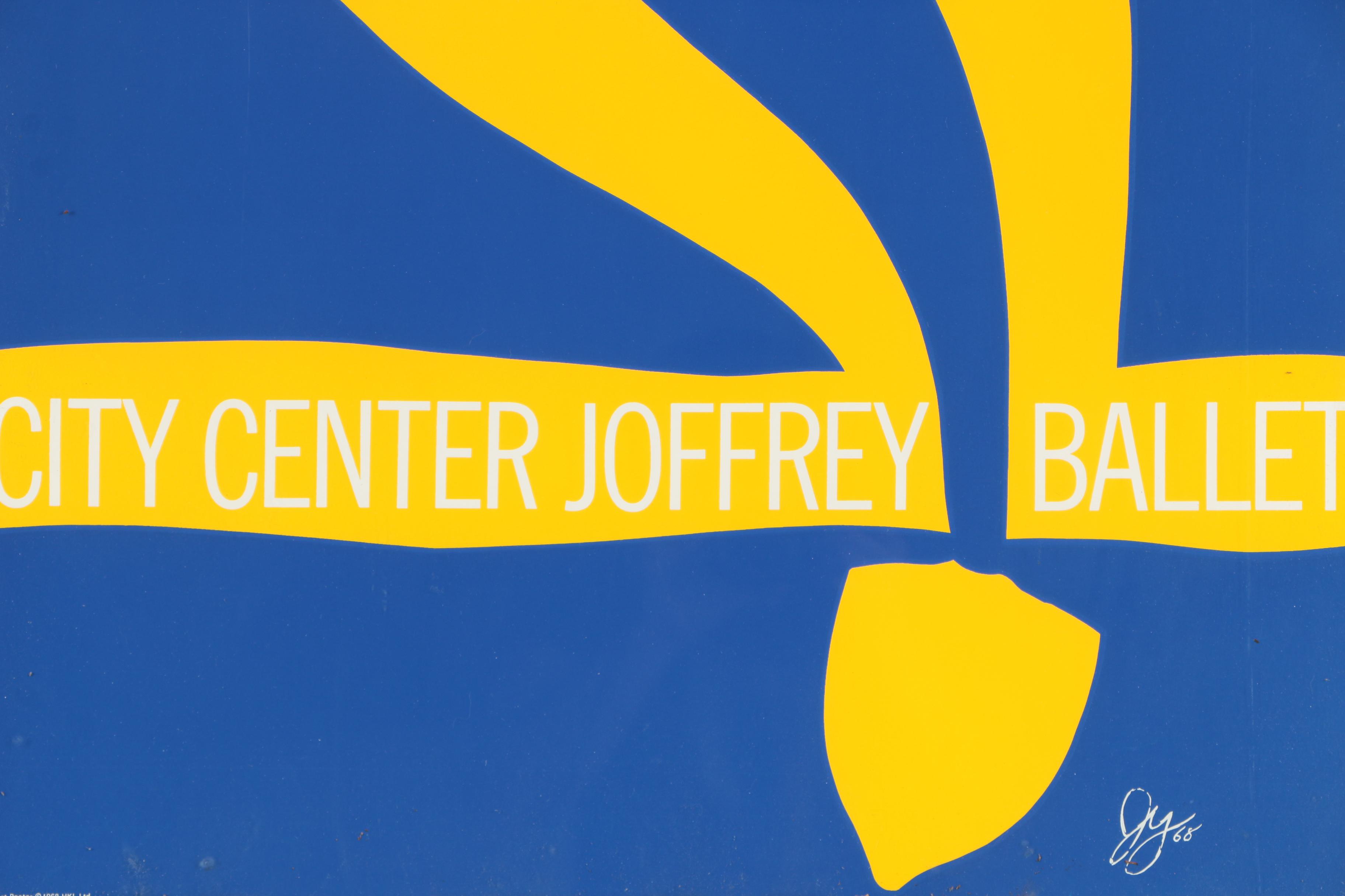City Center Joffrey Ballet 1968 Serigraph Poster After Jack Youngerman