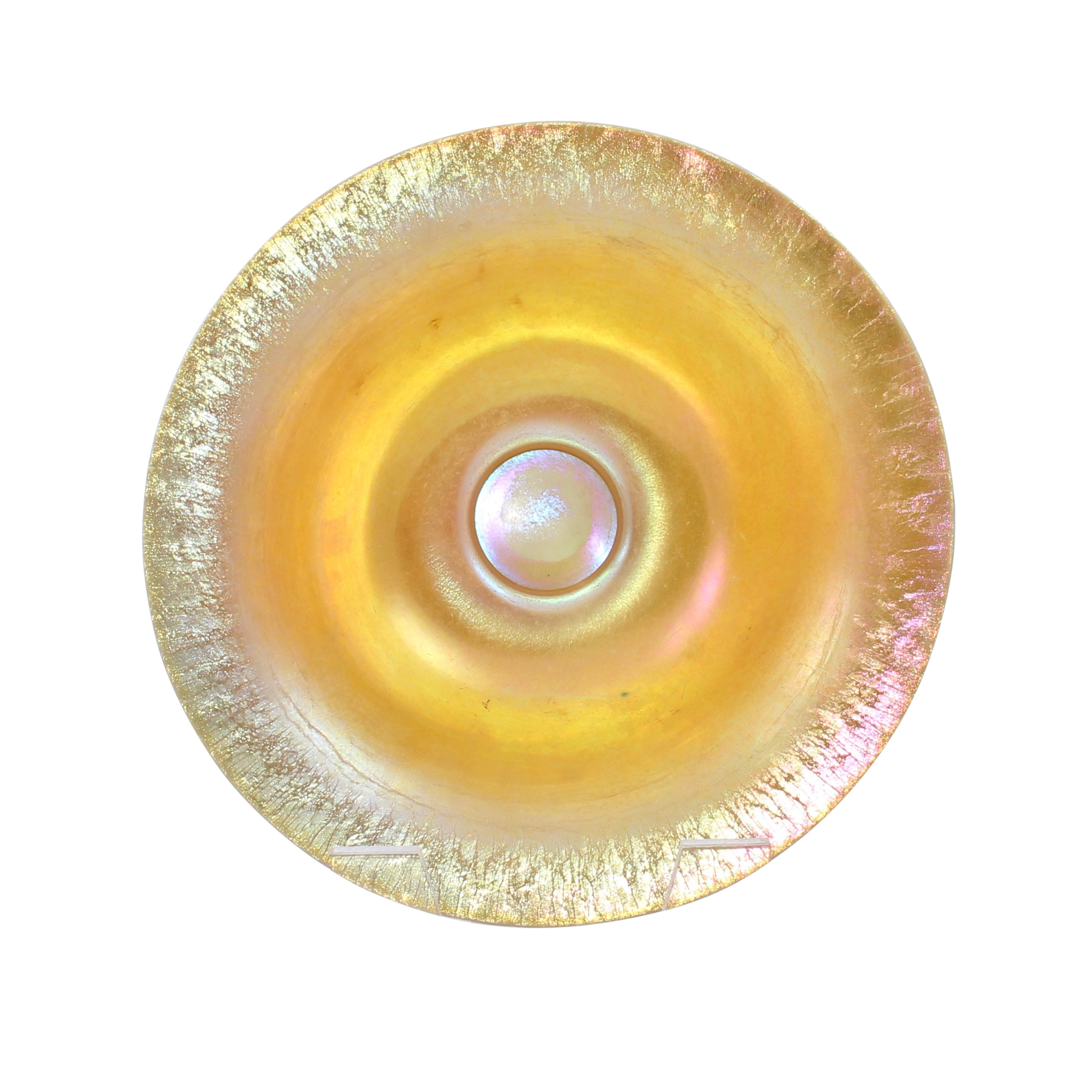 Steuben Aurene on Calcite Art Glass Bowl