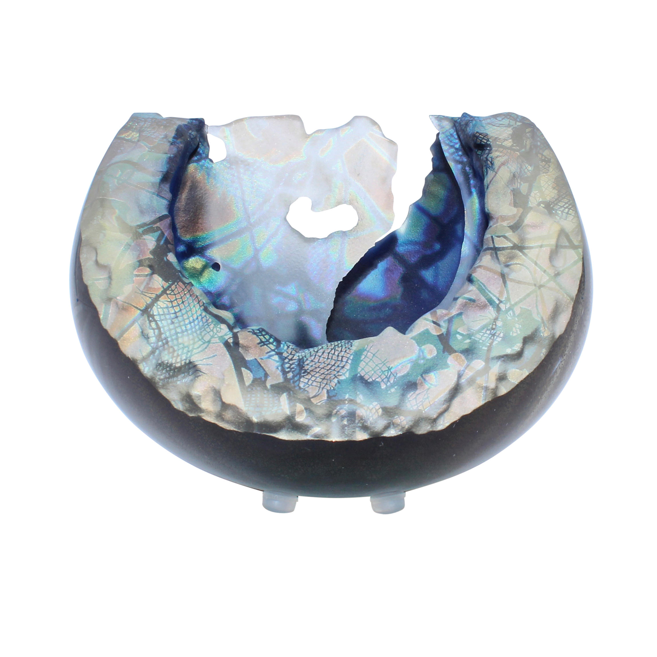 Robert W. Stephan Signed Art Glass Sculpture