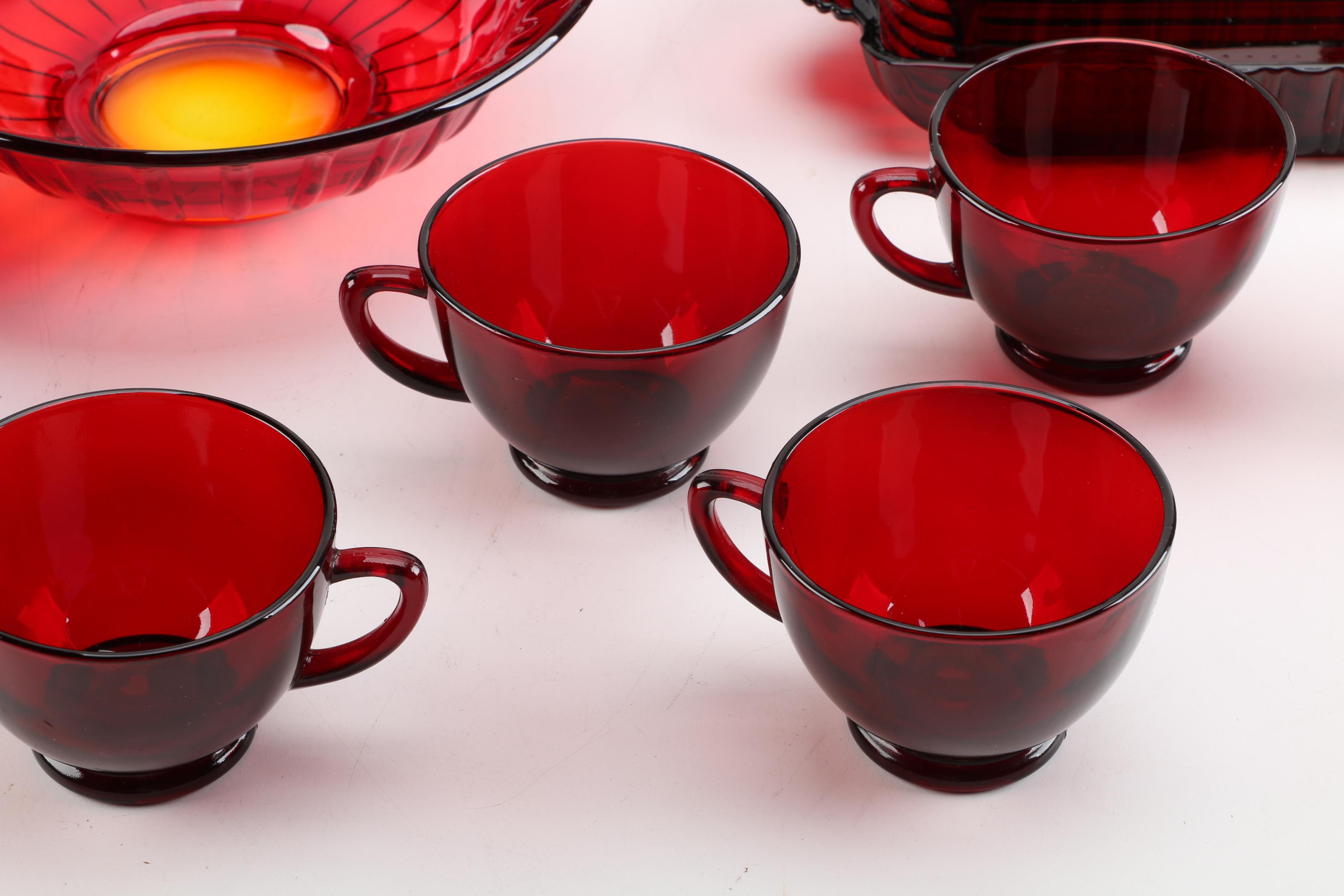 Vintage Anchor Hocking "Ruby Red" Glassware