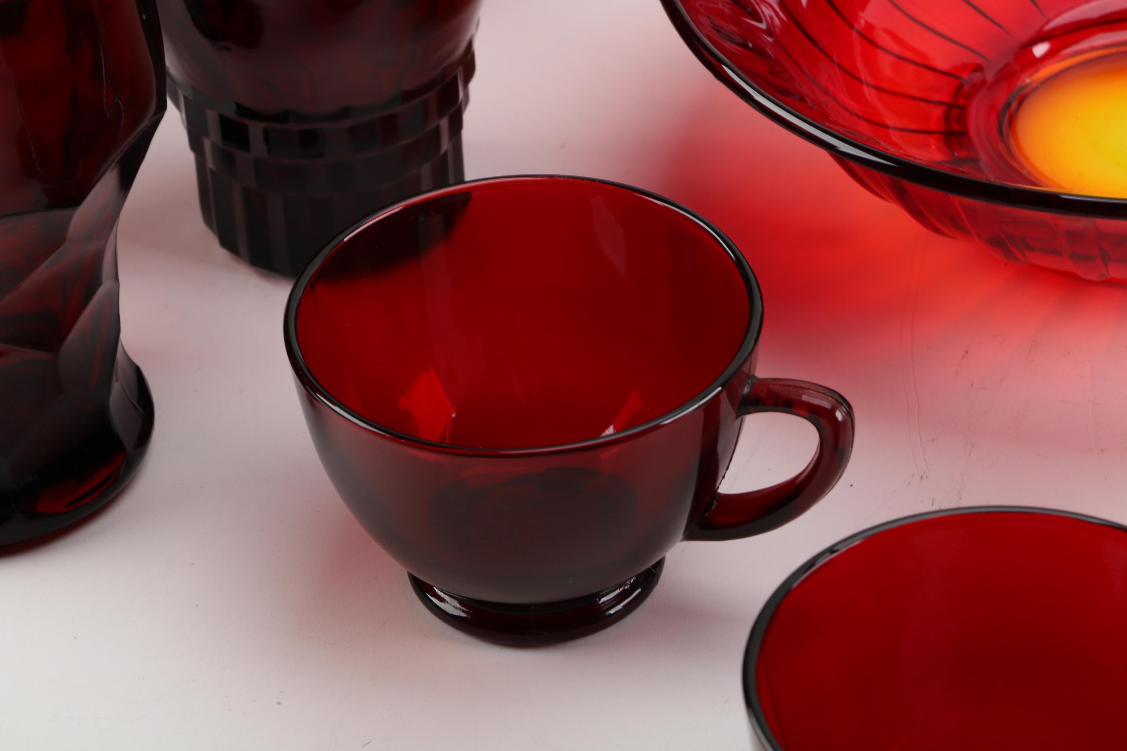 Vintage Anchor Hocking "Ruby Red" Glassware