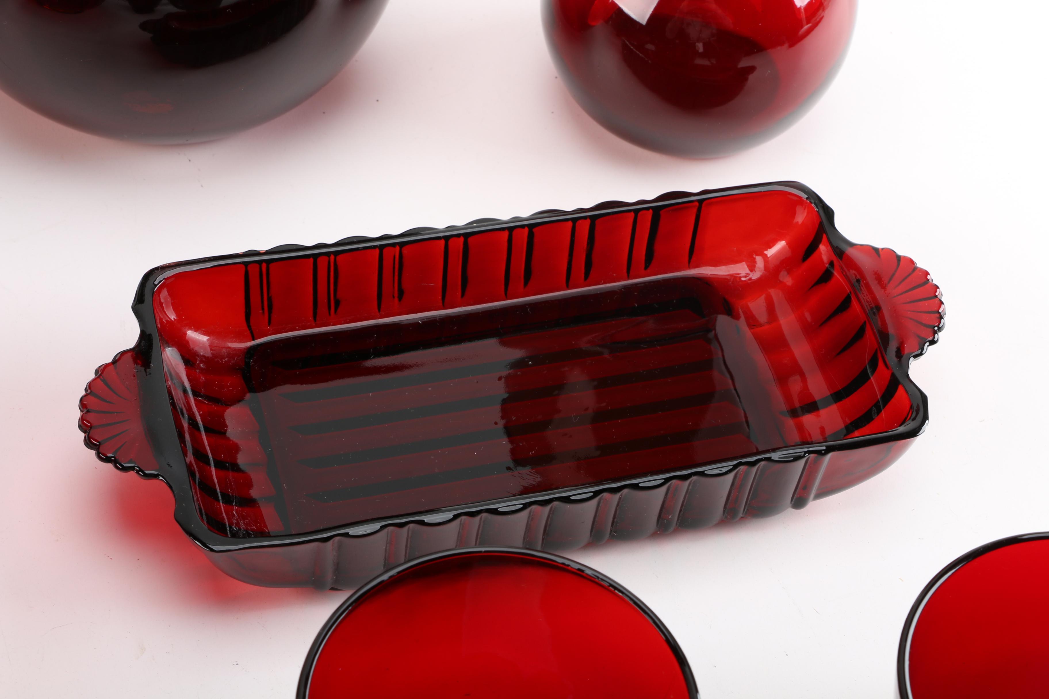 Vintage Anchor Hocking "Ruby Red" Glassware