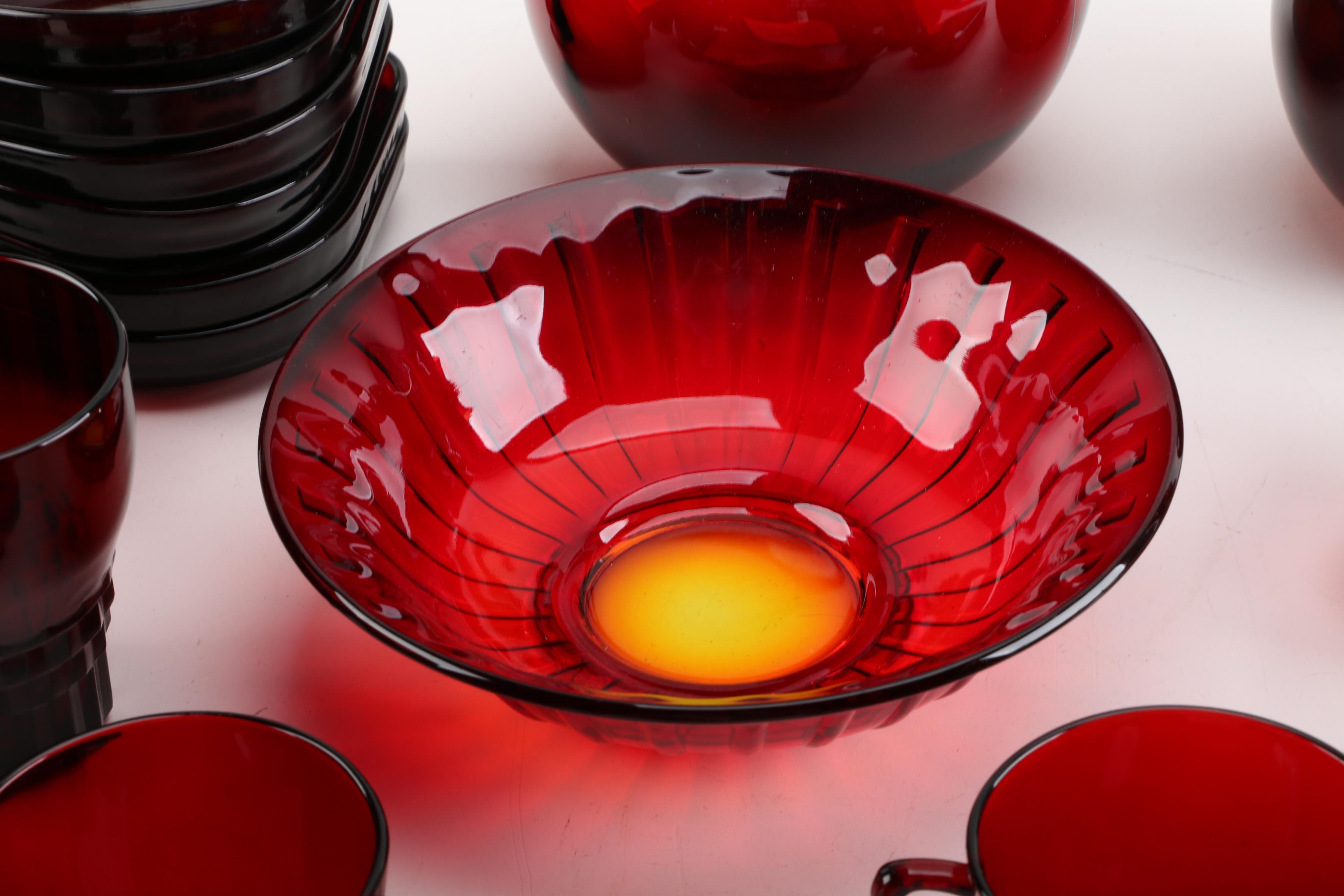 Vintage Anchor Hocking "Ruby Red" Glassware