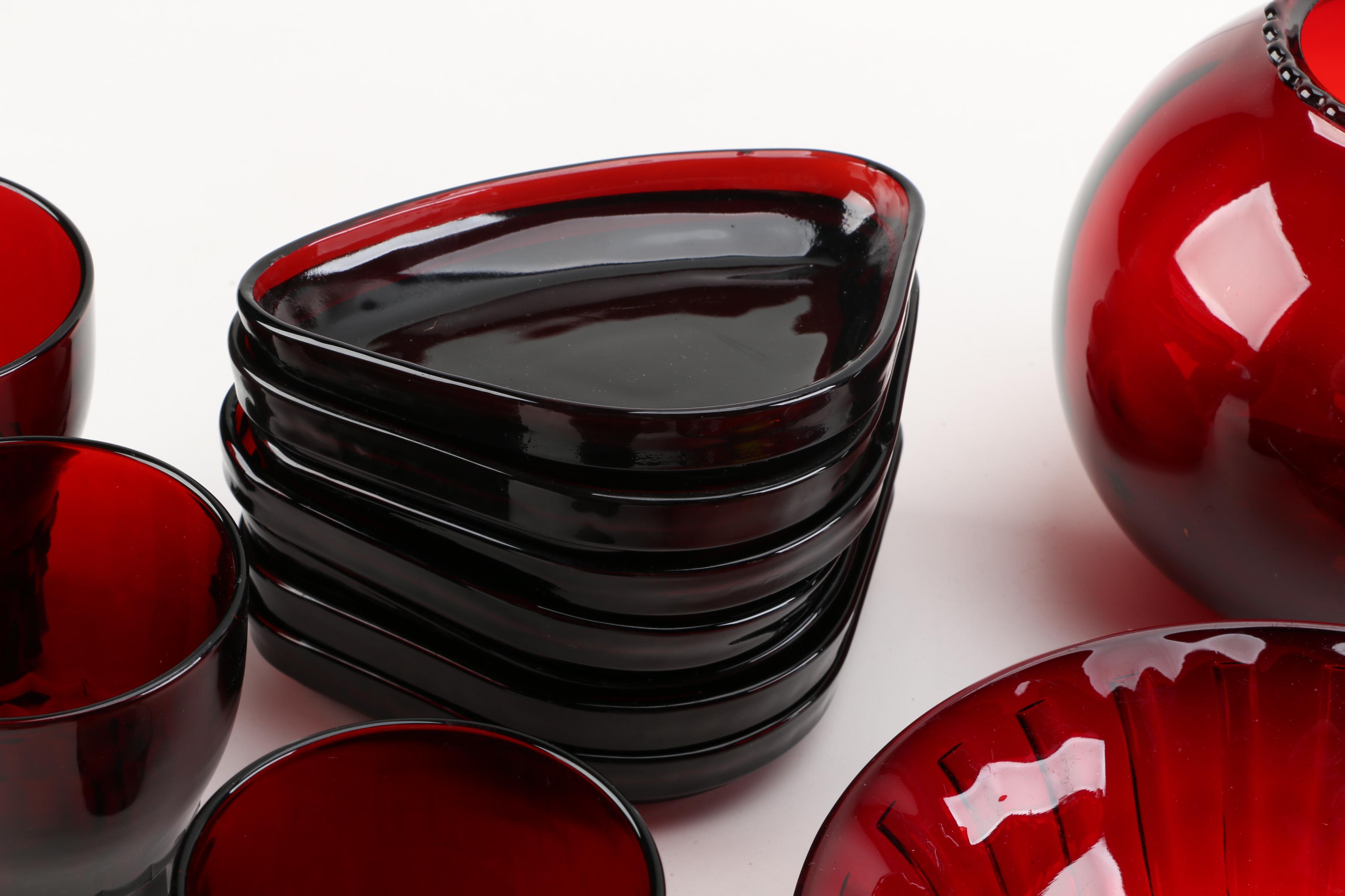 Vintage Anchor Hocking "Ruby Red" Glassware