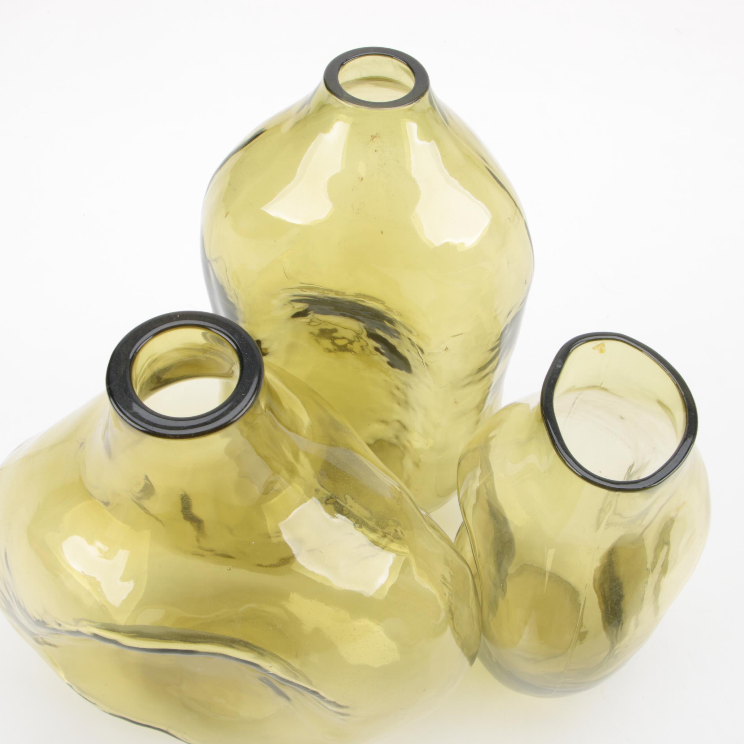 Green Glass Vases