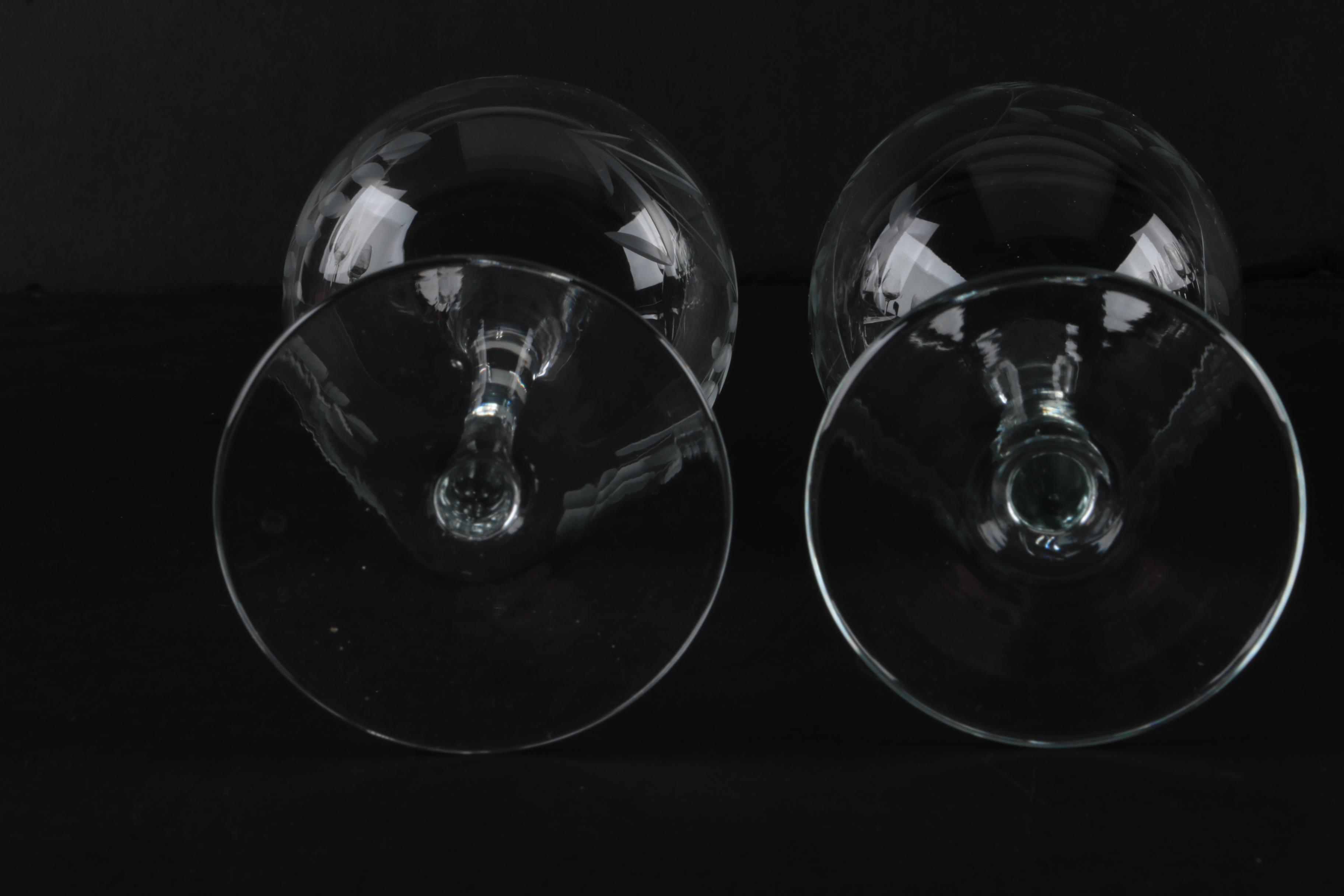 Vintage Etched Stemware