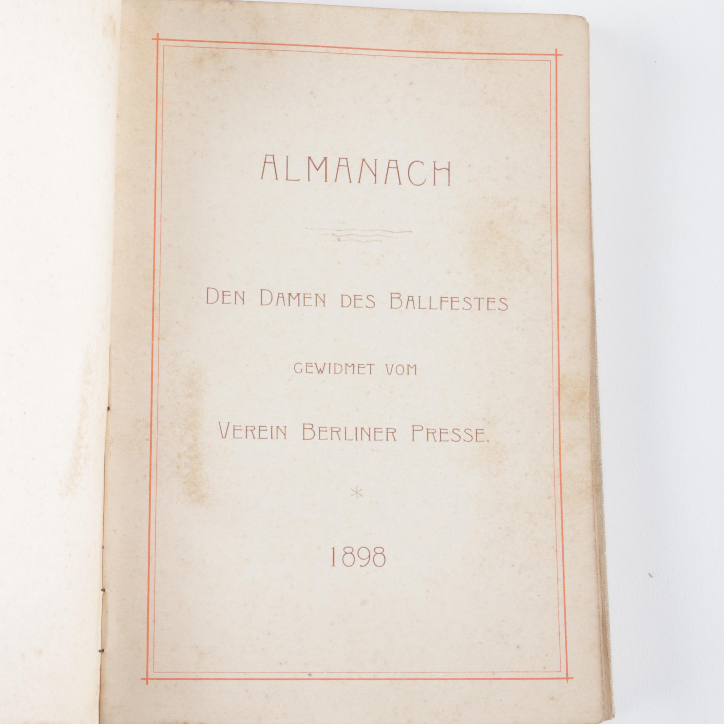 1898 German Almanac