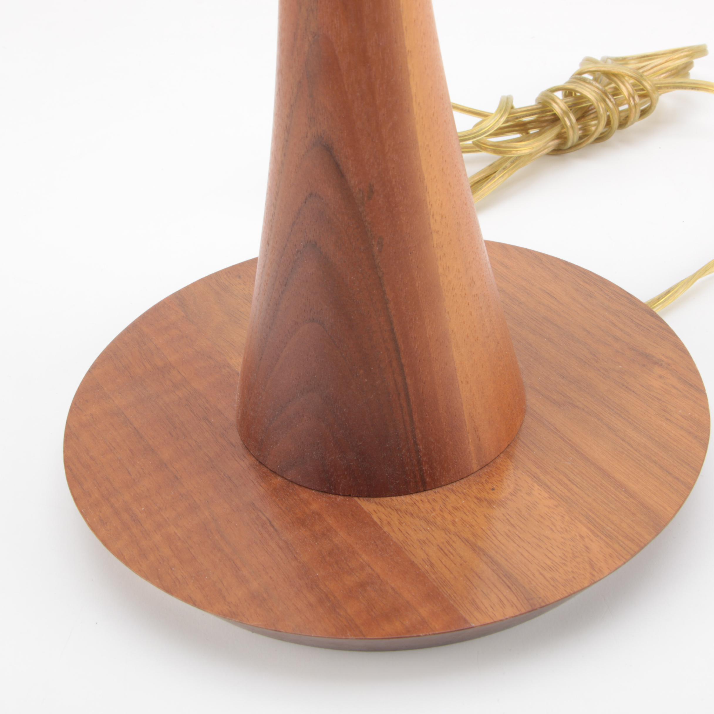 Mid Century Modern Teak Table Lamp