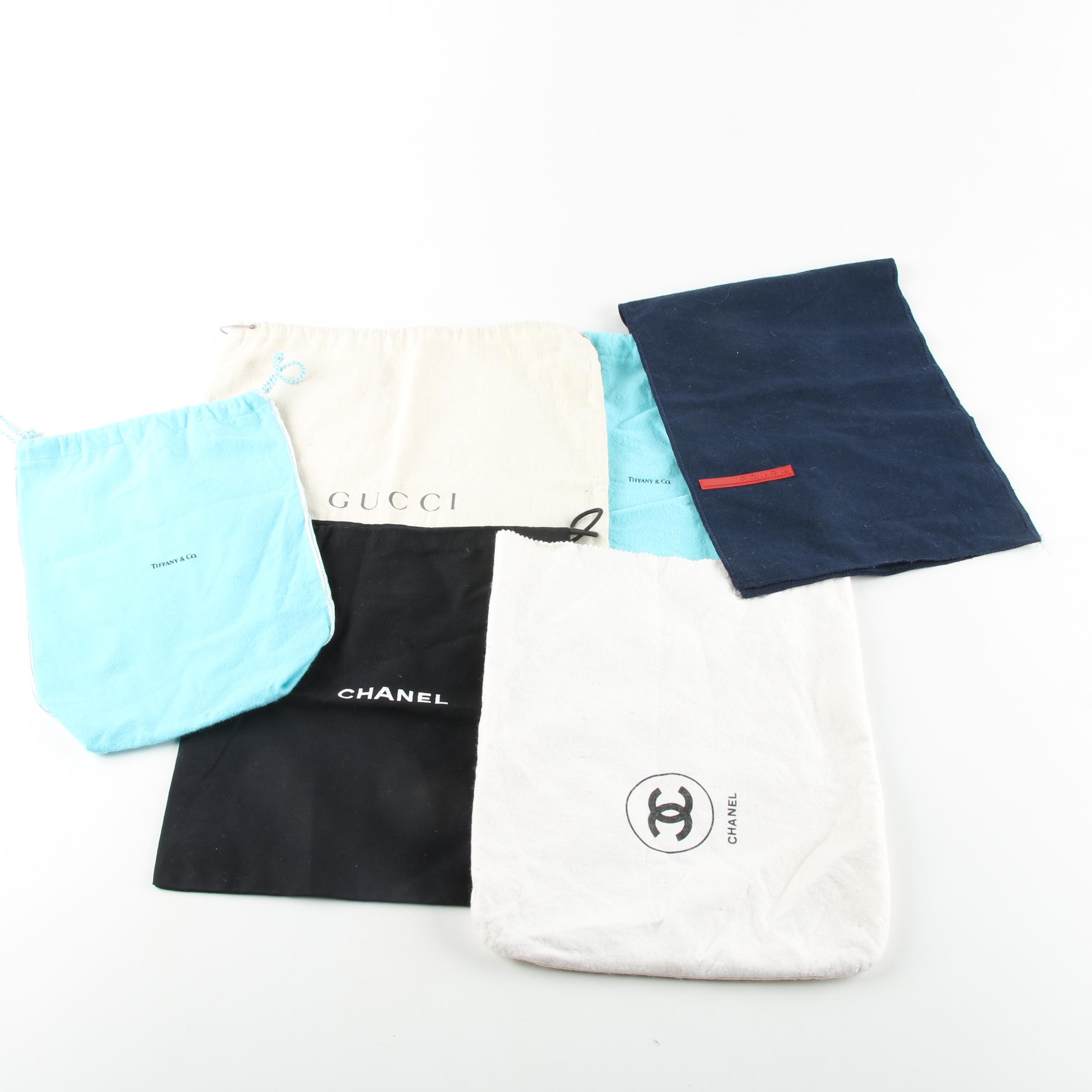 Designer Dust Bags and Covers Including Chanel, Gucci, Prada and Tiffany & Co.