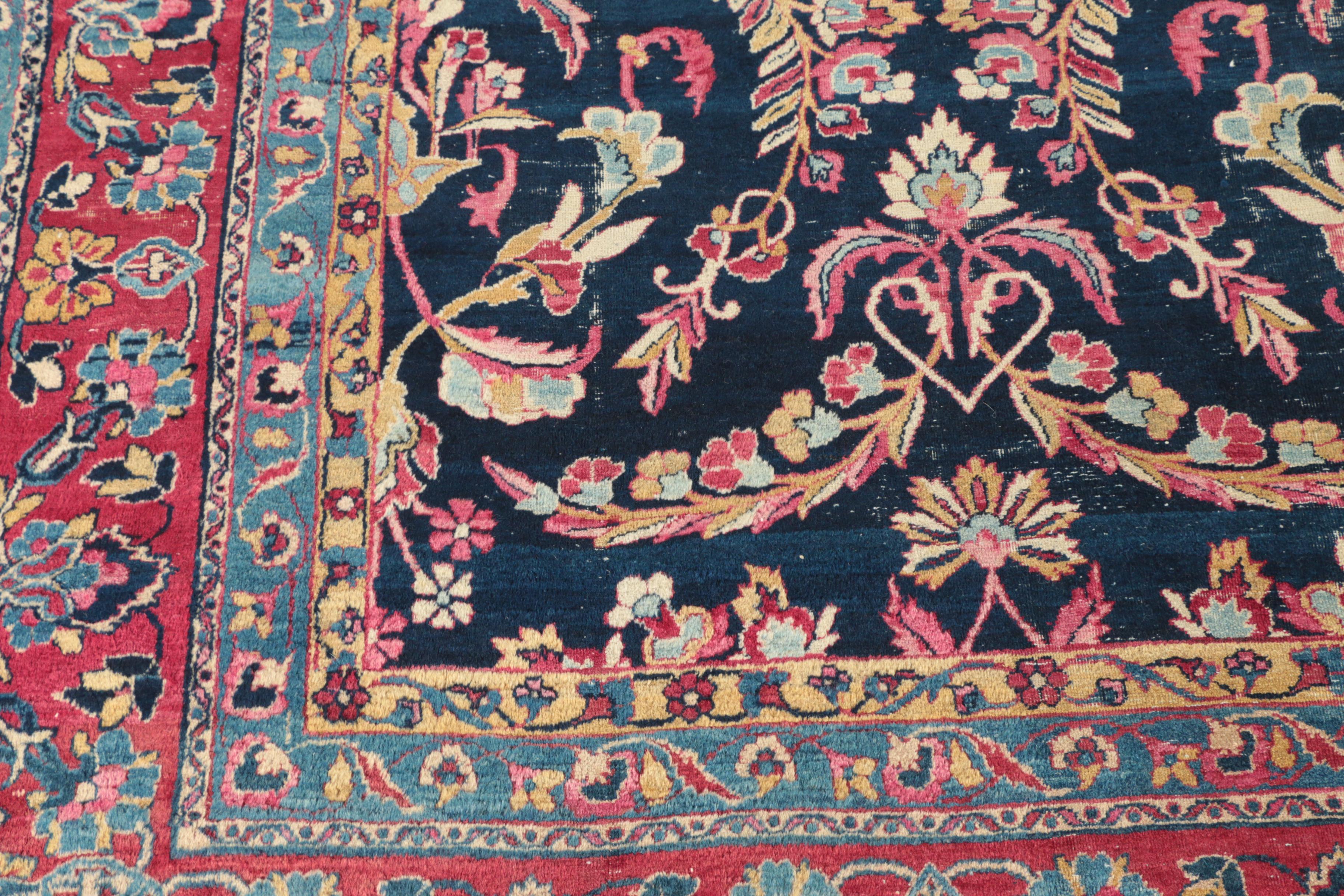 Antique Hand-Knotted Persian Wool Room Size Rug