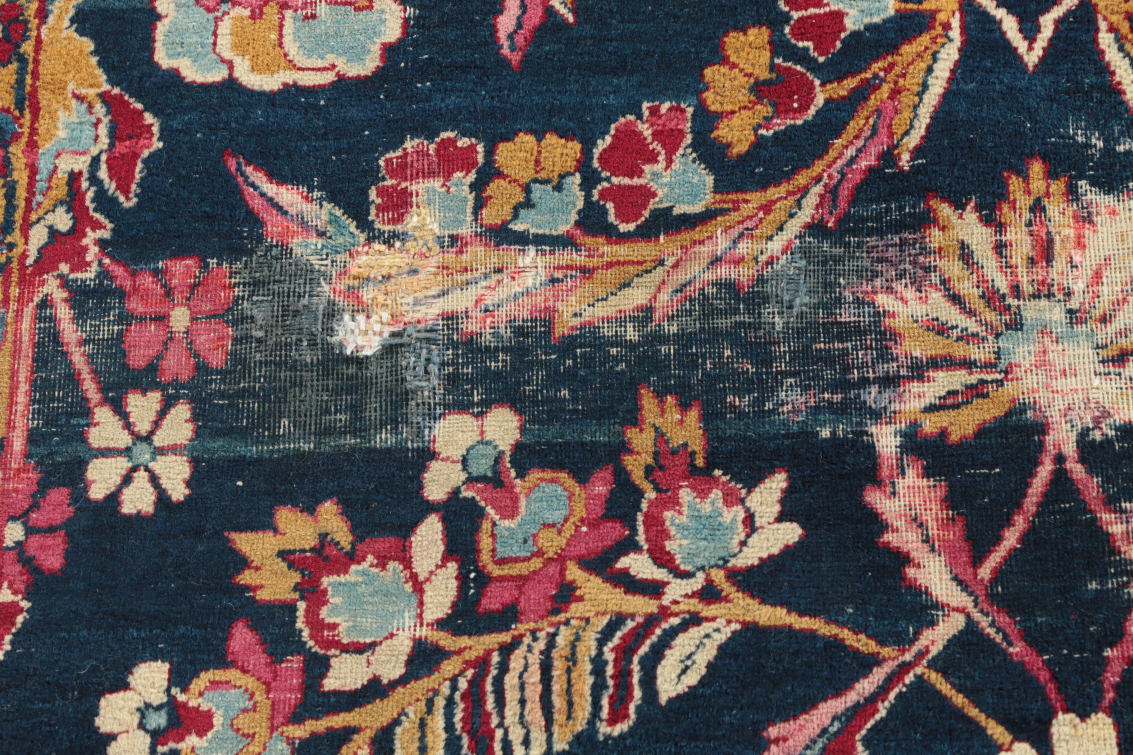 Antique Hand-Knotted Persian Wool Room Size Rug